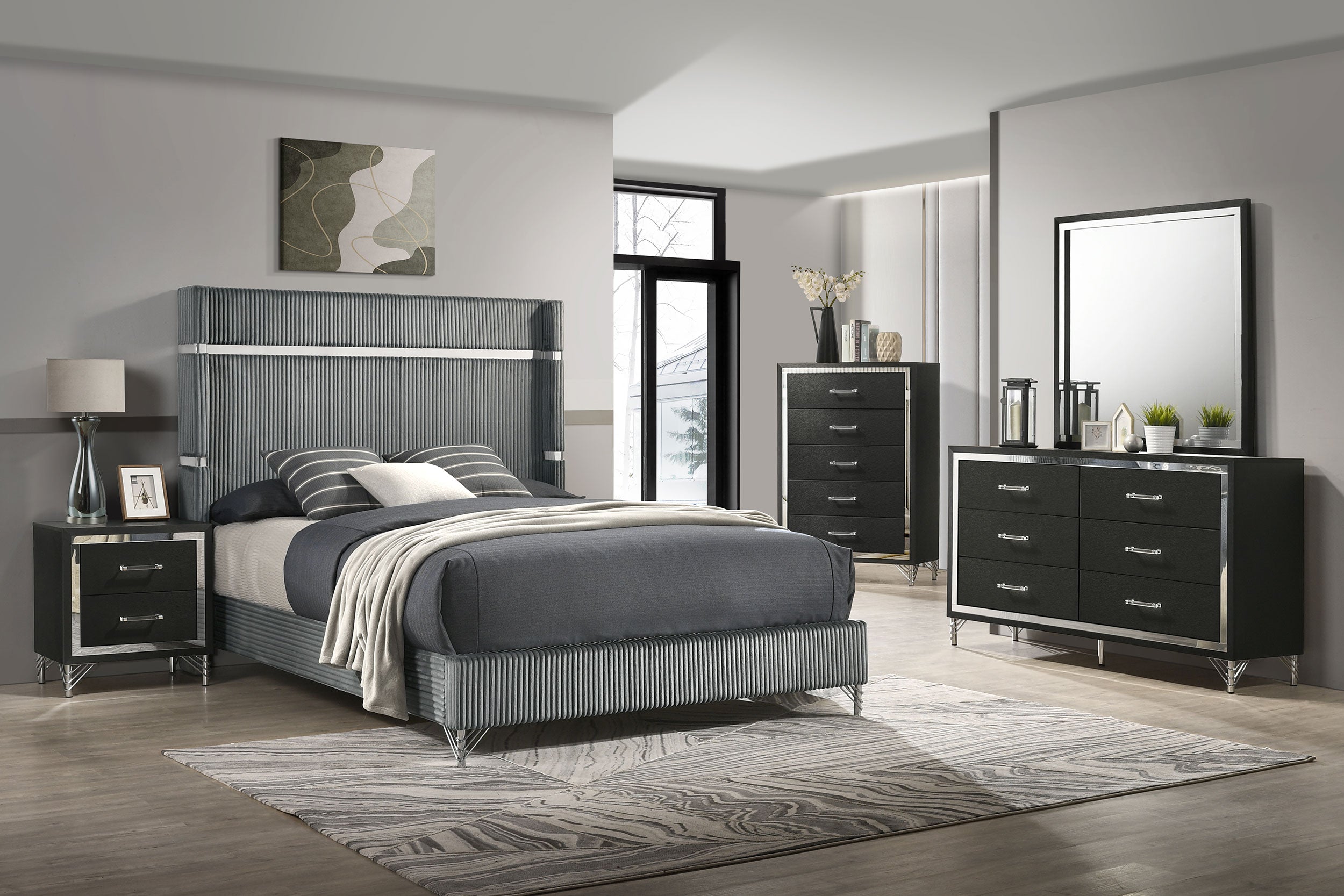 Lucia 6-drawer Dresser Cabinet Black-