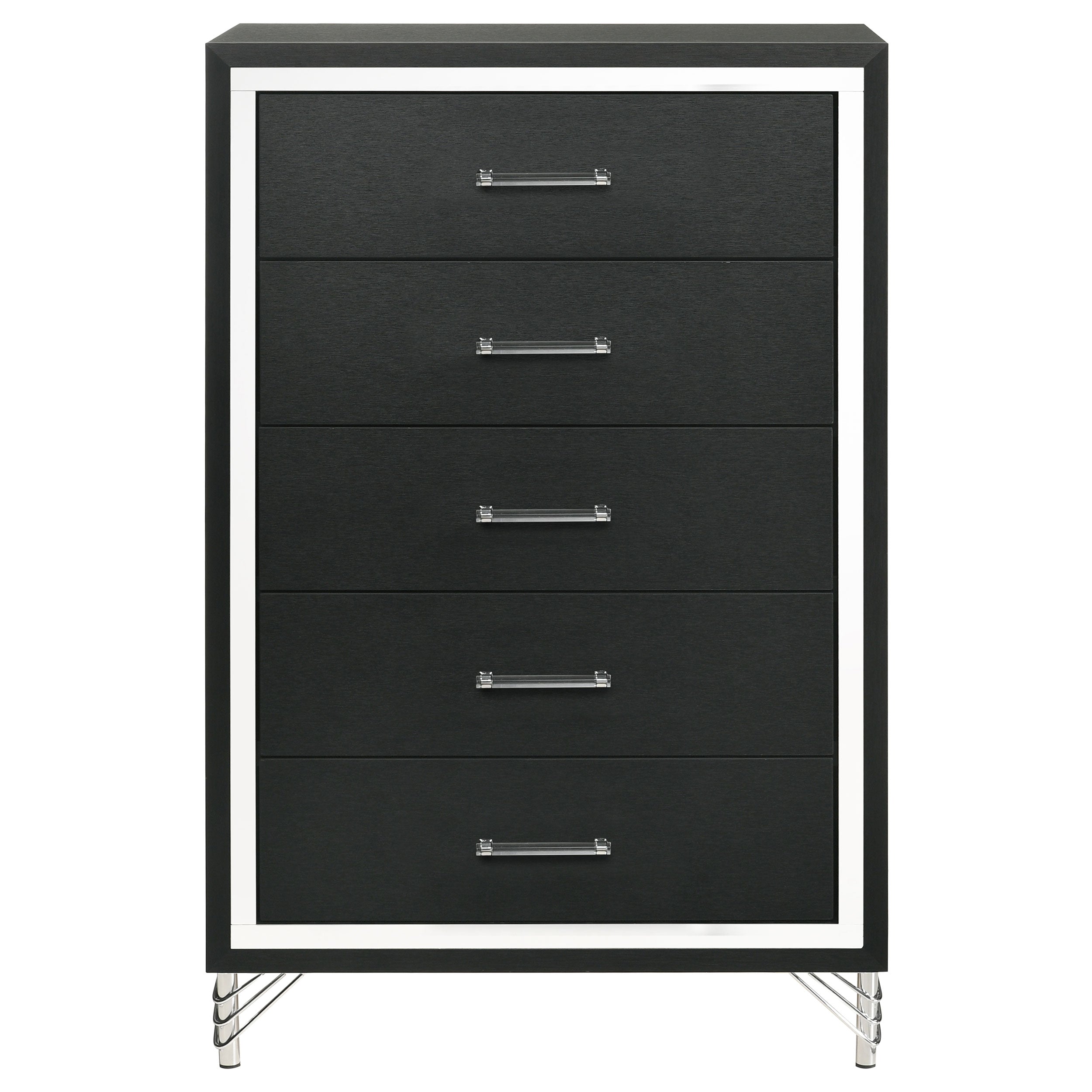 Lucia 5-drawer Bedroom Chest of Drawers Black-