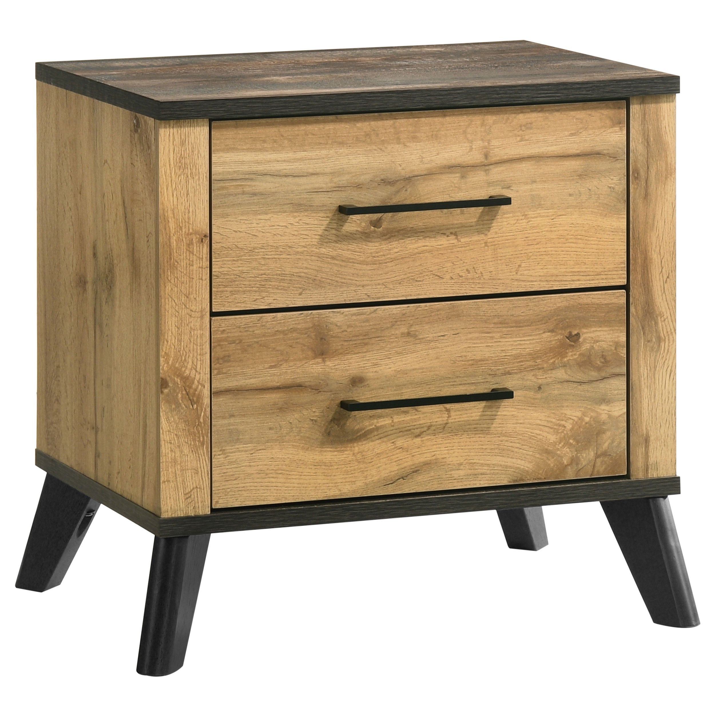 Kaywood 2-drawer Nightstand Bedside Table Natural Pine-