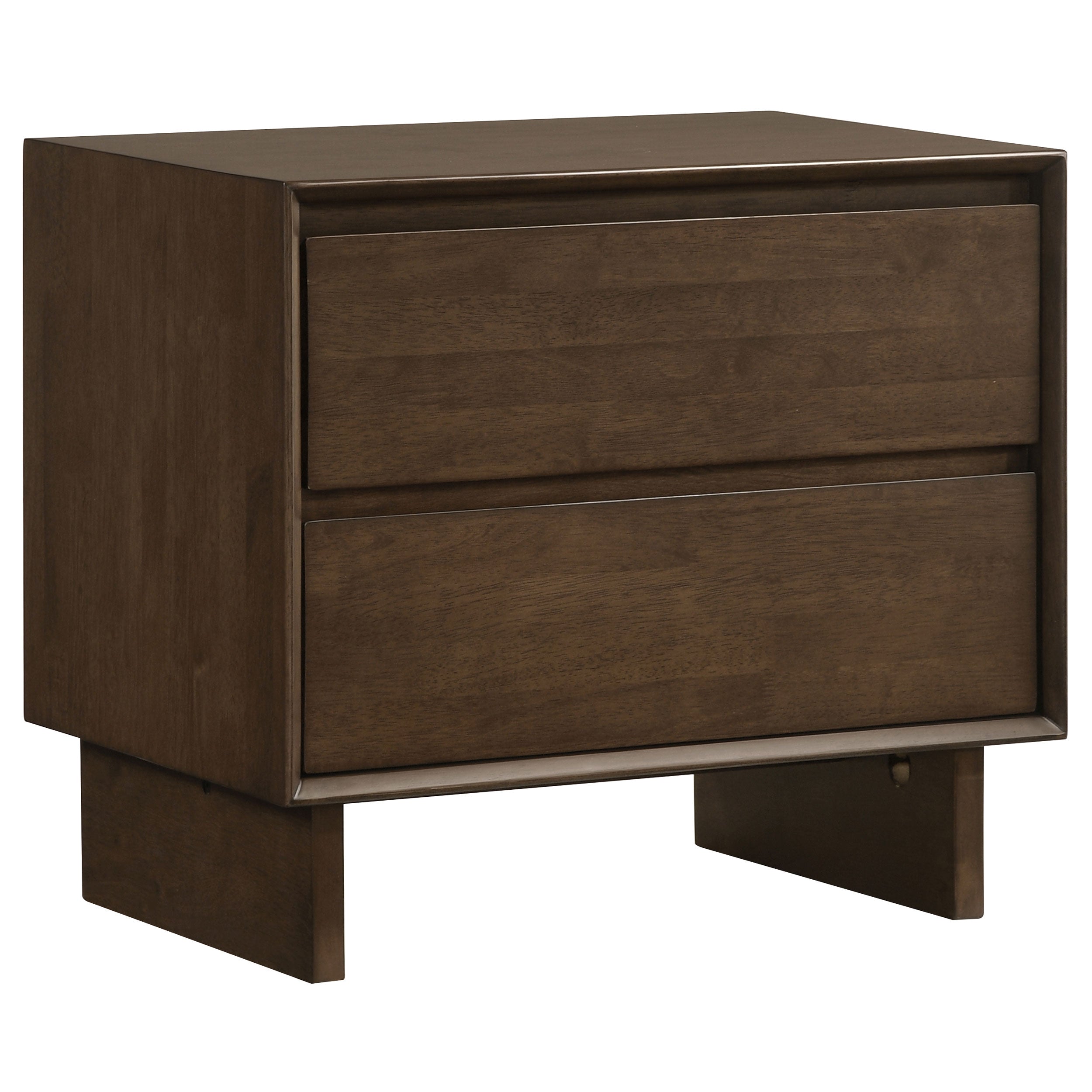 Glenwood 2-drawer Nightstand Bedside Table Warm Brown-