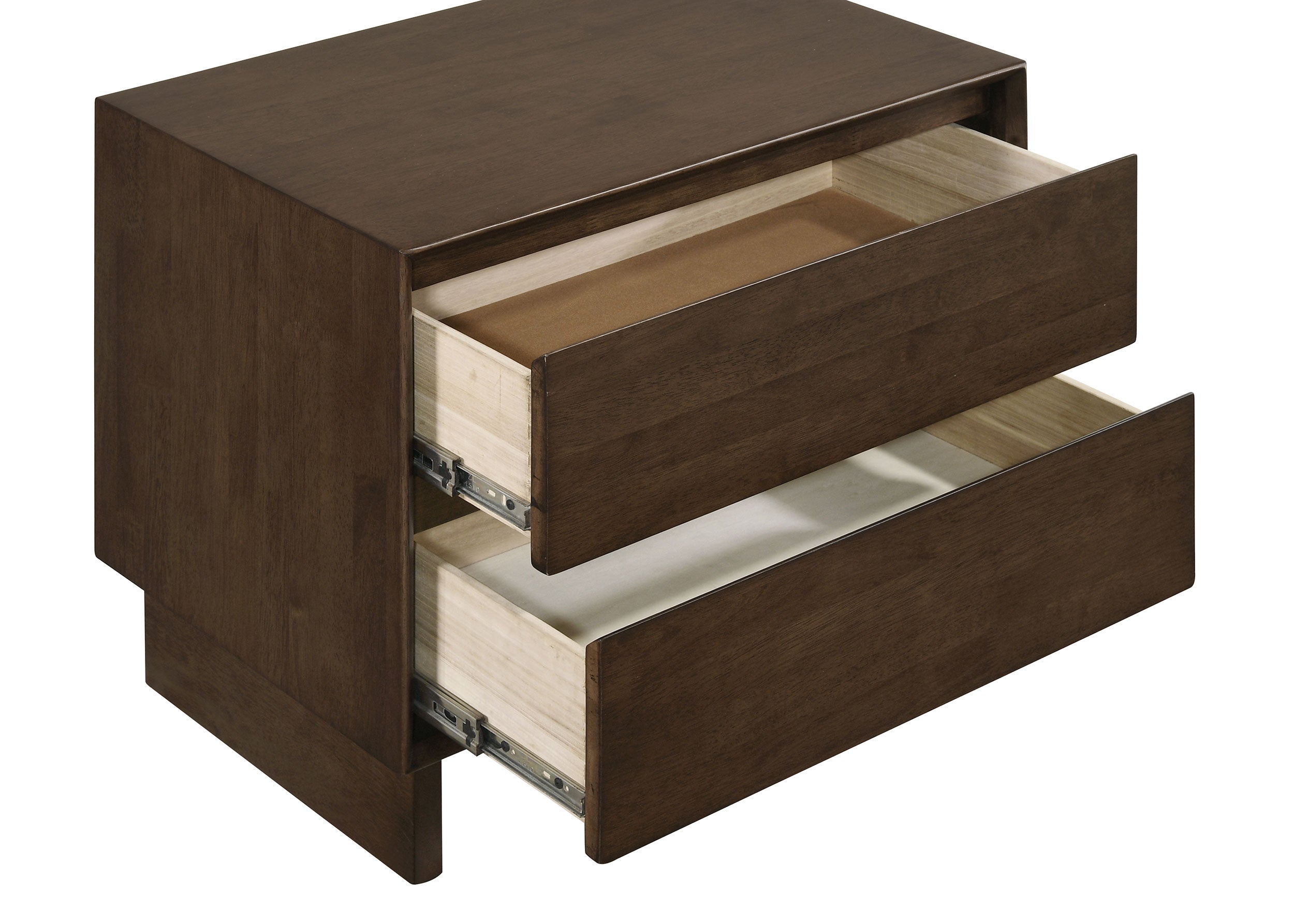 Glenwood 2-drawer Nightstand Bedside Table Warm Brown-