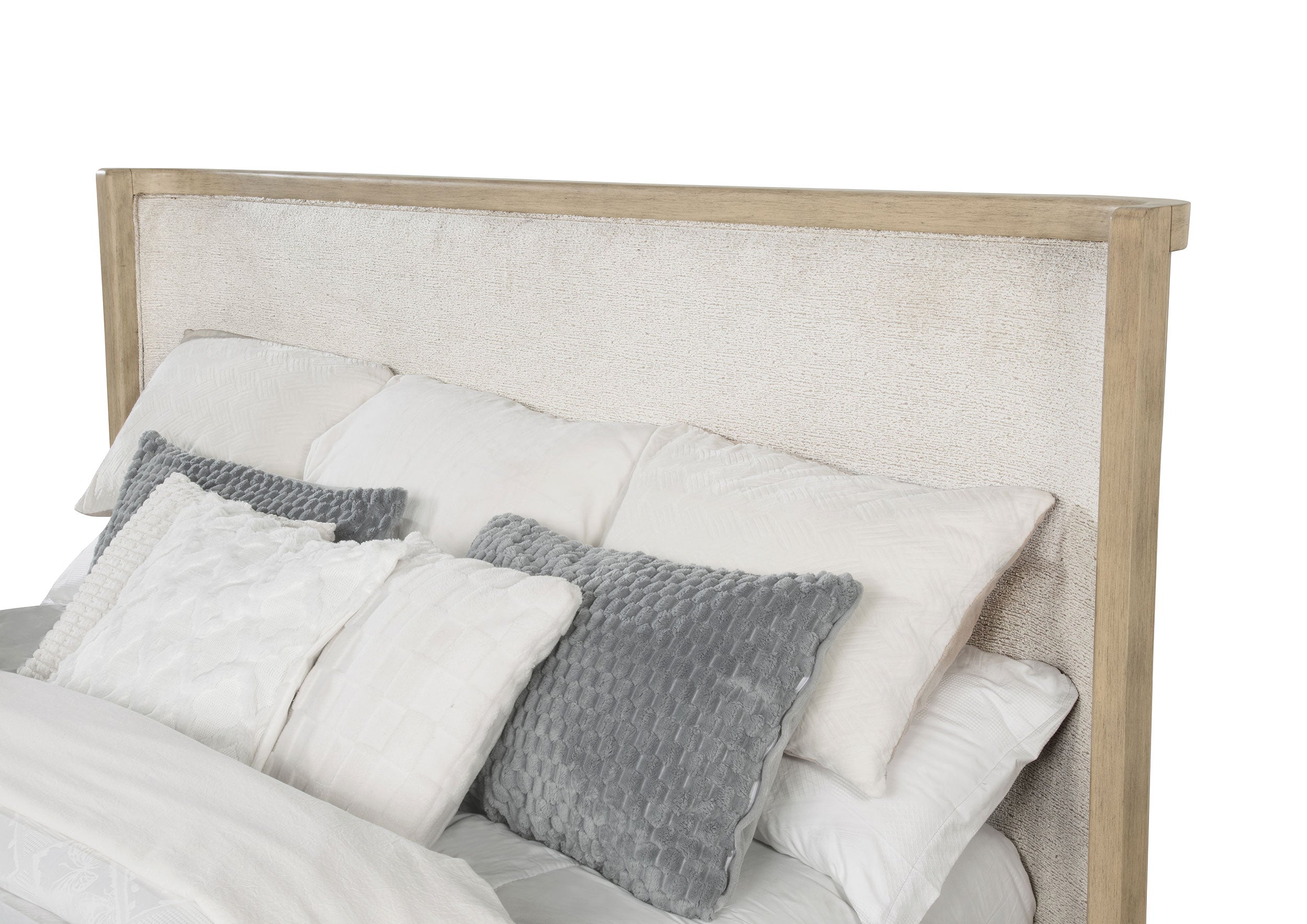 Kailani 52-inch Queen Wingback Bed Beige Oak-