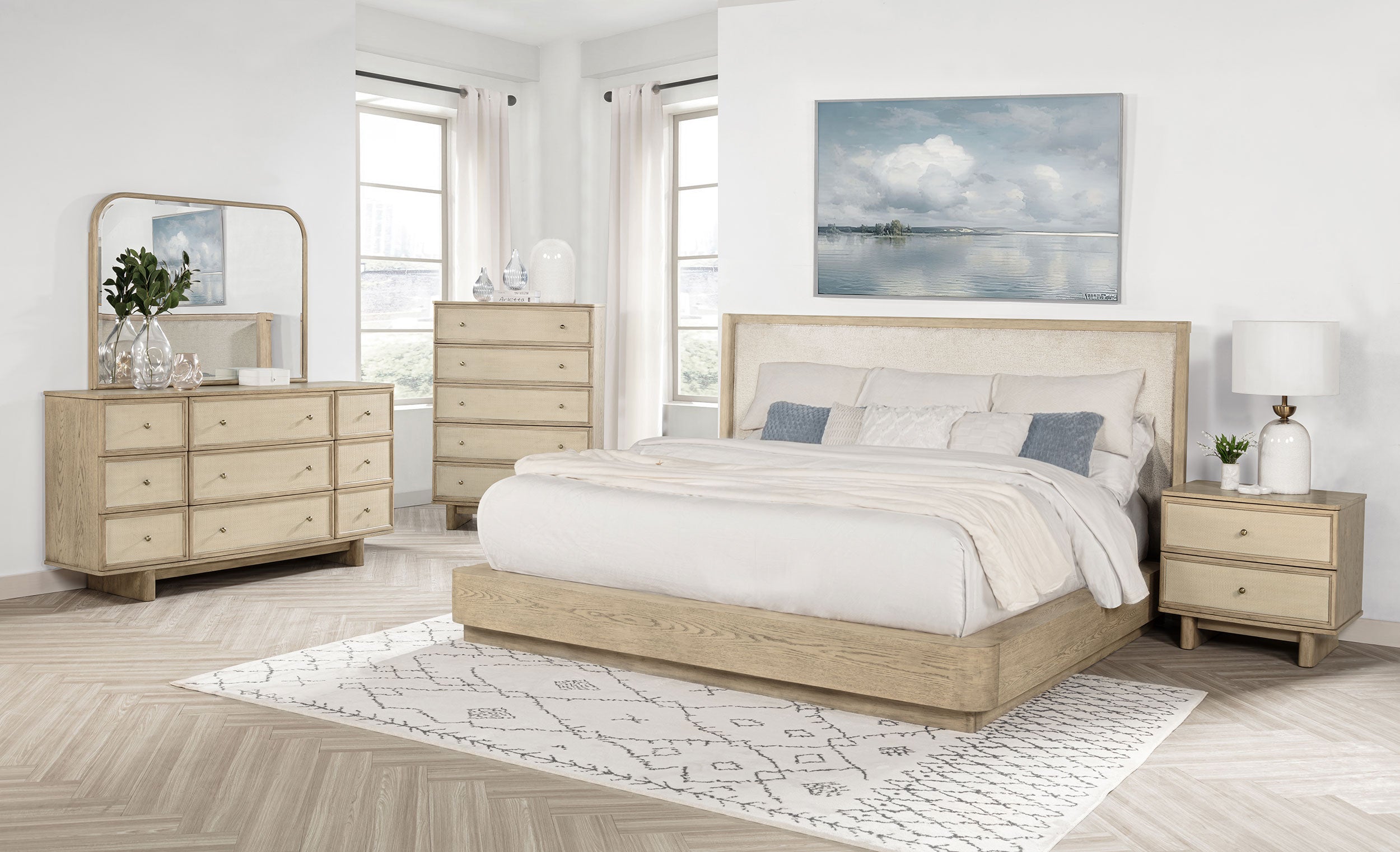 Kailani 9-drawer Dresser Cabinet Beige Oak-