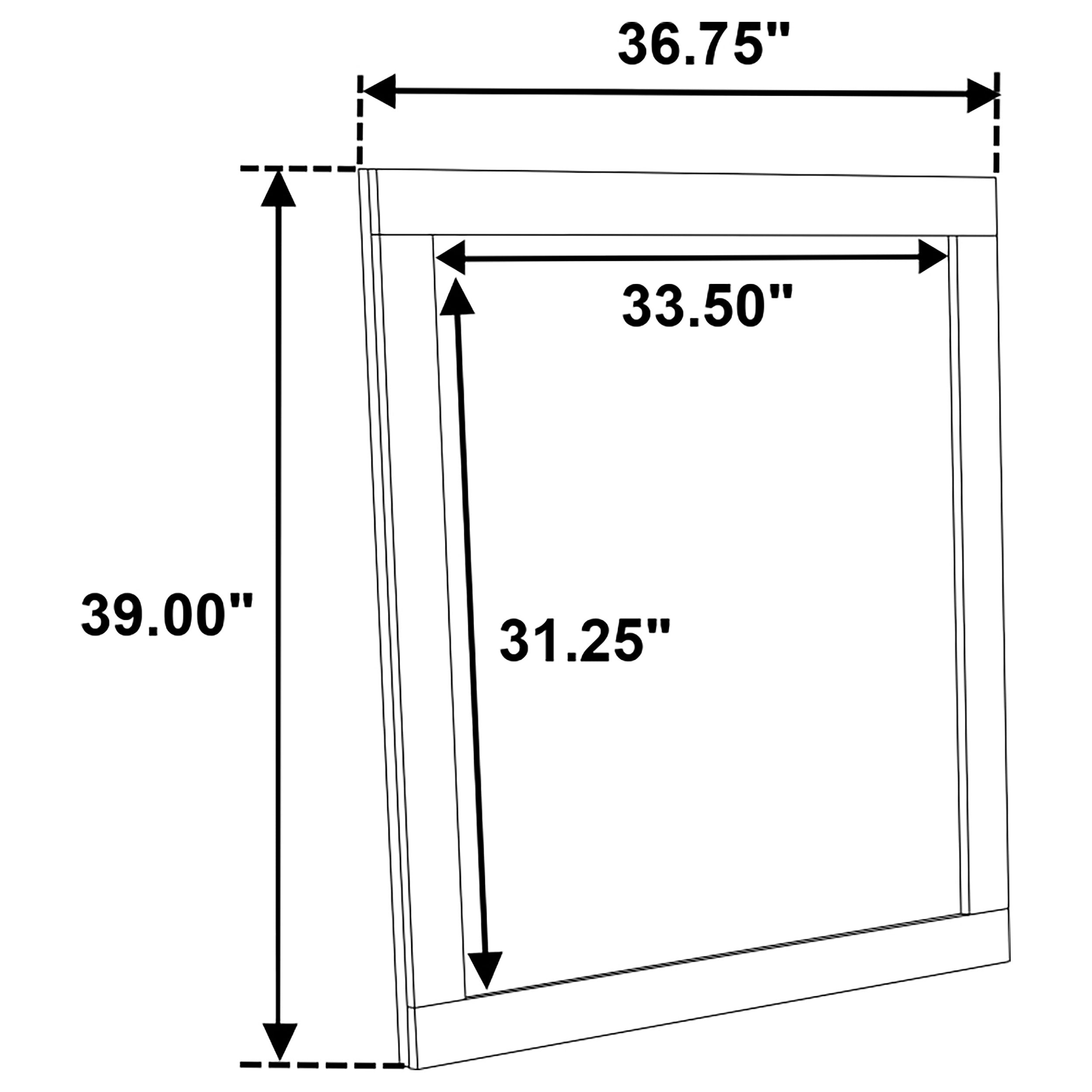Trenton Dresser Mirror Rustic Cream-