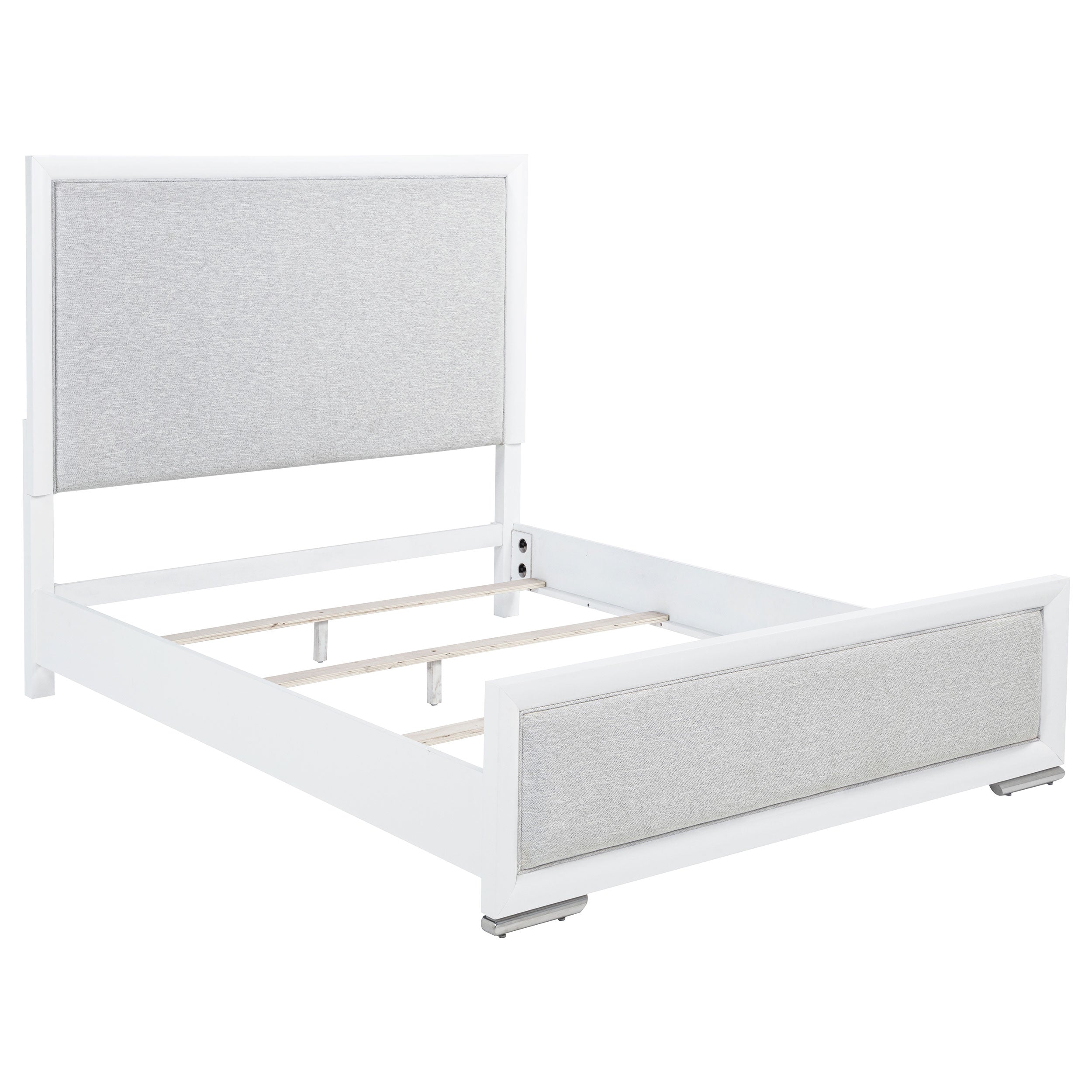 Gracemont 57-inch Queen Panel Bed Grey and White-