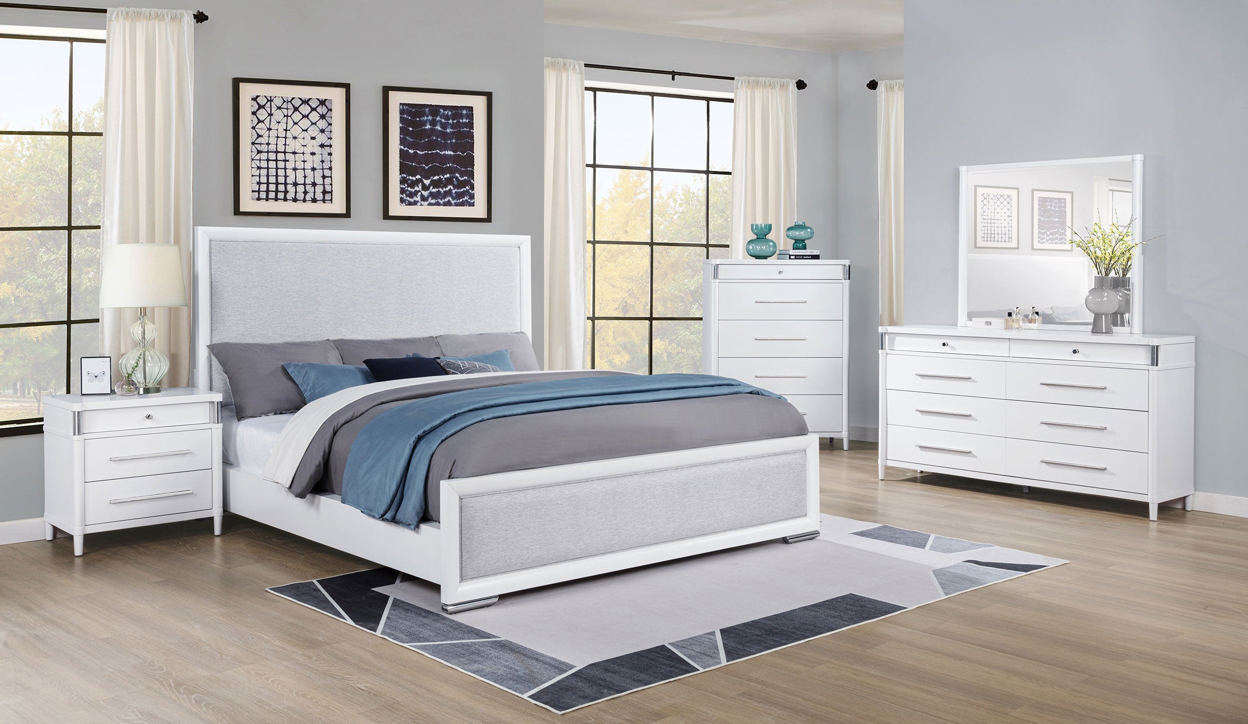 Gracemont 5-drawer Bedroom Chest of Drawers White-