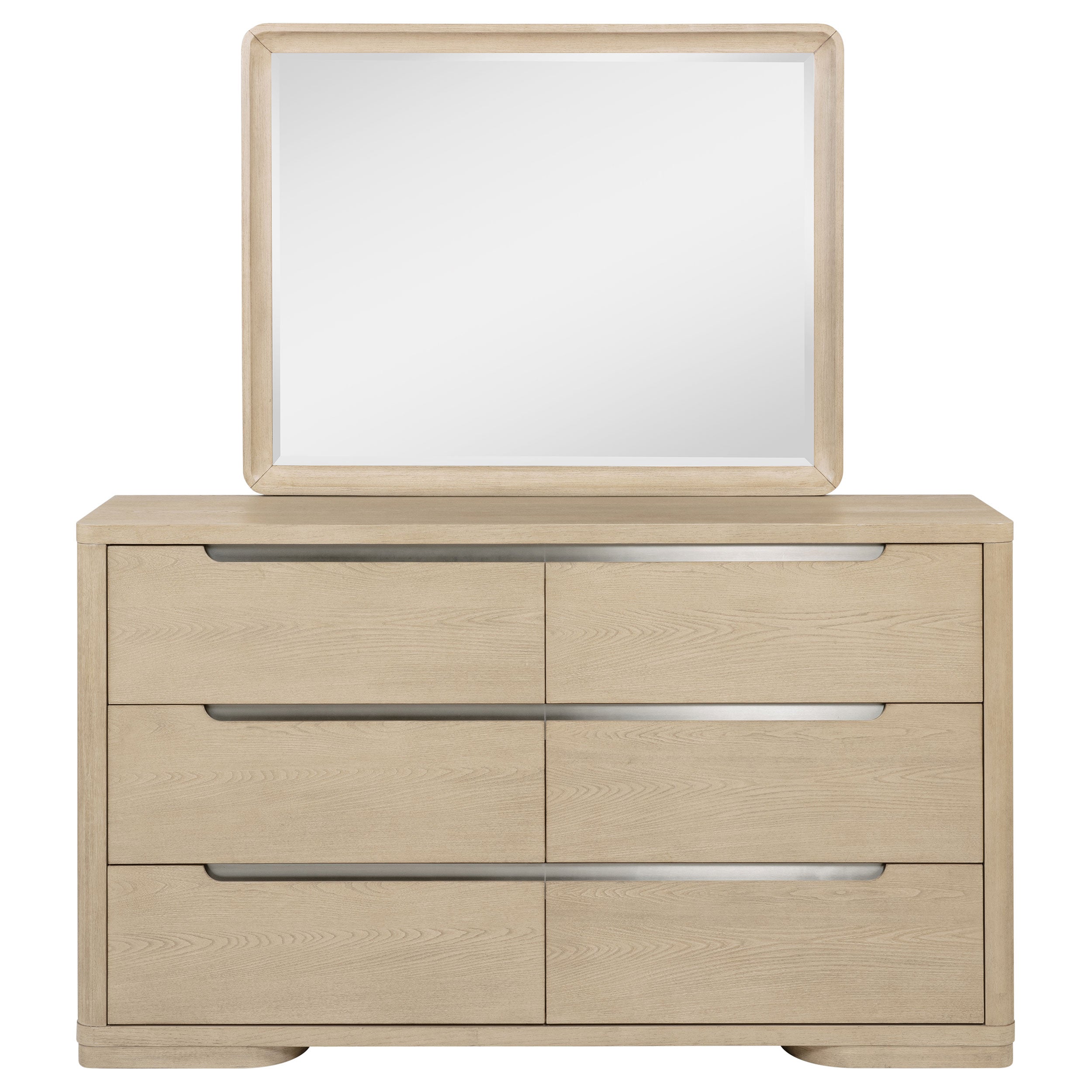 Ladera 6-drawer Bedroom Dresser and Mirror Light Elm-