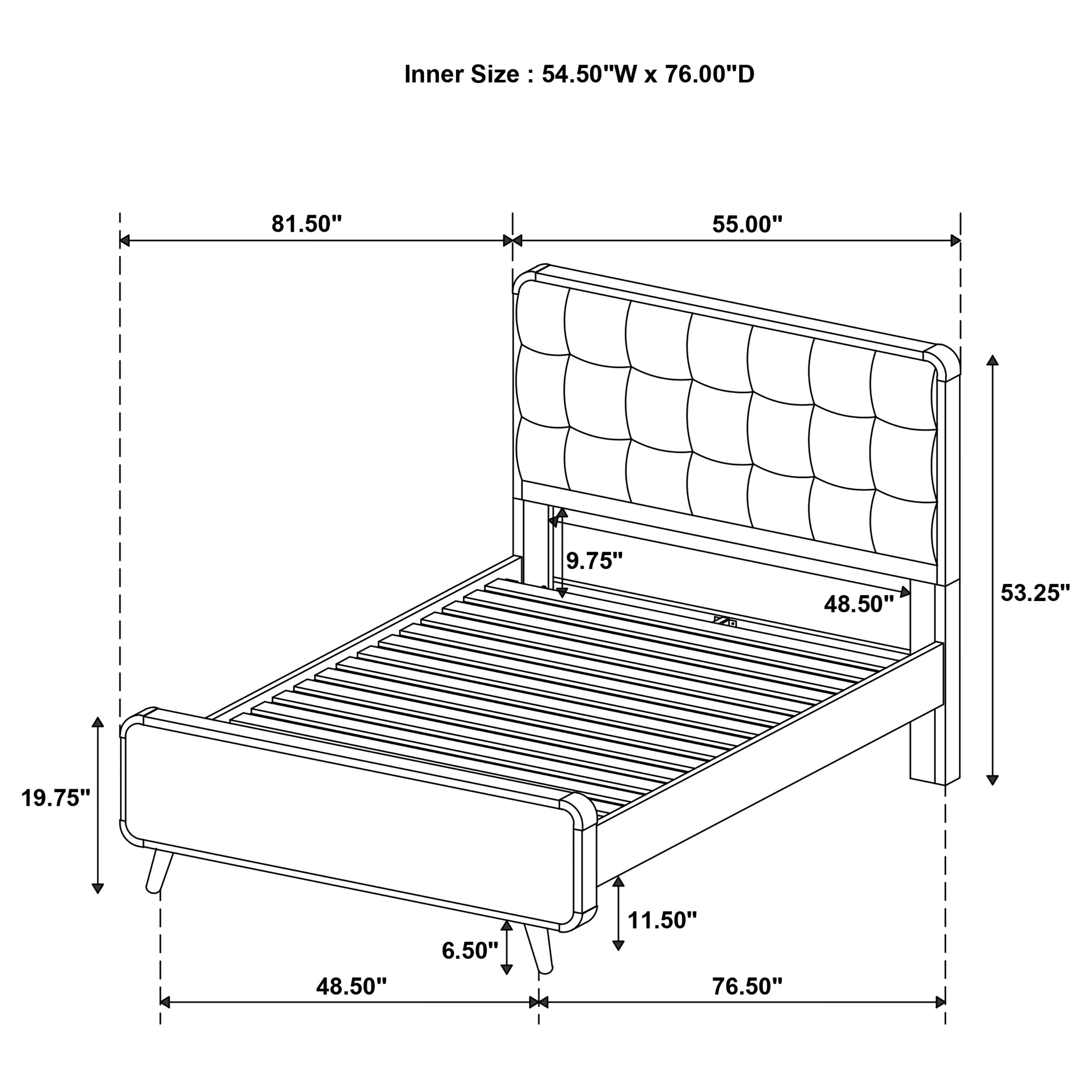 Robyn Wood Full Platform Bed Light Ash-