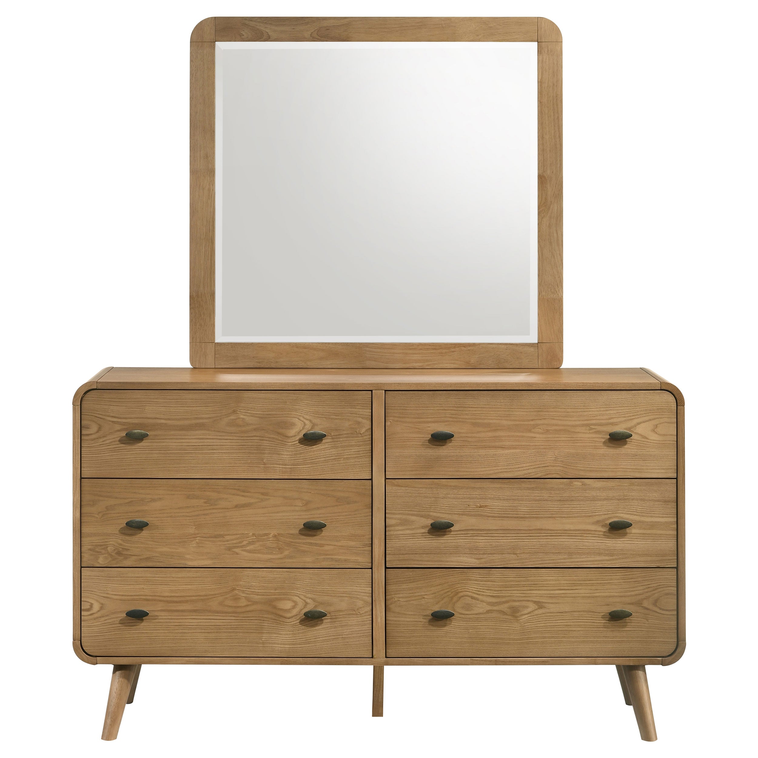 Robyn 6-drawer Bedroom Dresser and Mirror Light Ash-