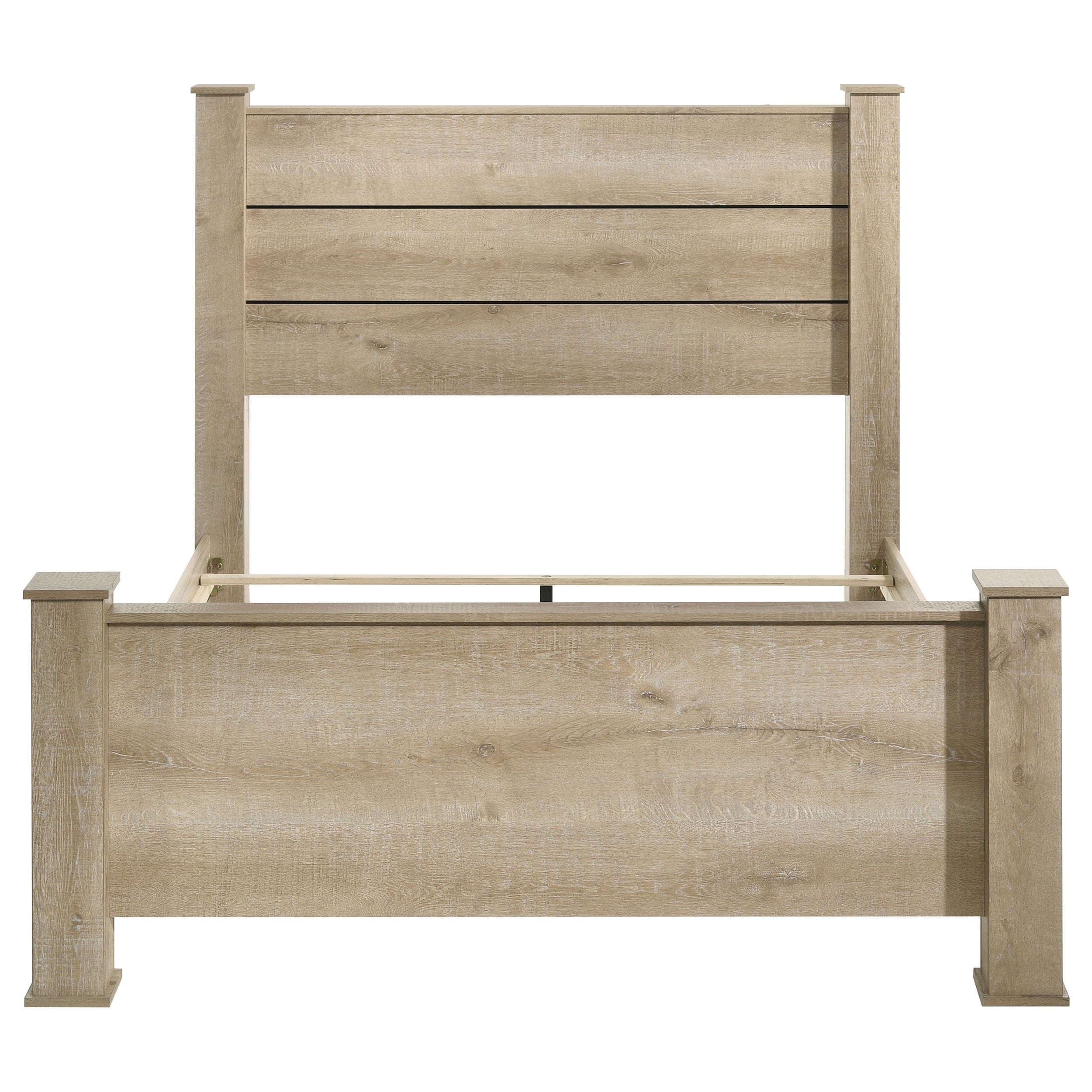 Oakglen 55-inch Queen Panel Bed Weathered Oak-
