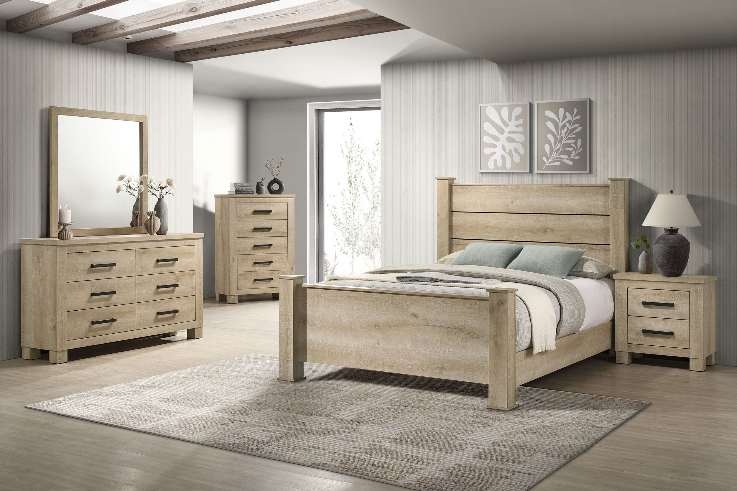 Oakglen Dresser Mirror Weathered Oak-