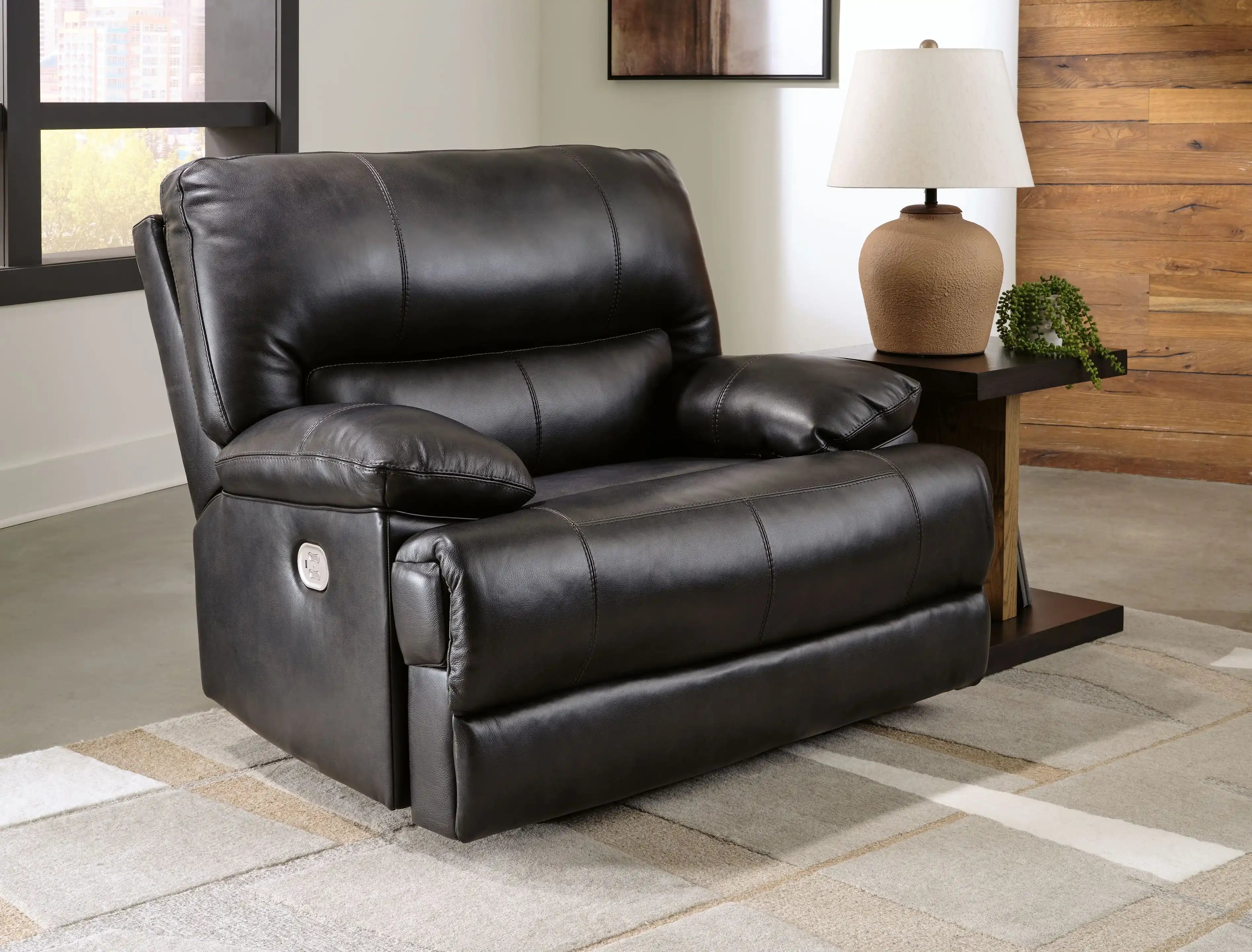 Mountainous - Power Recliner With Adj Headrest - Eclipse - Best Buy Furniture