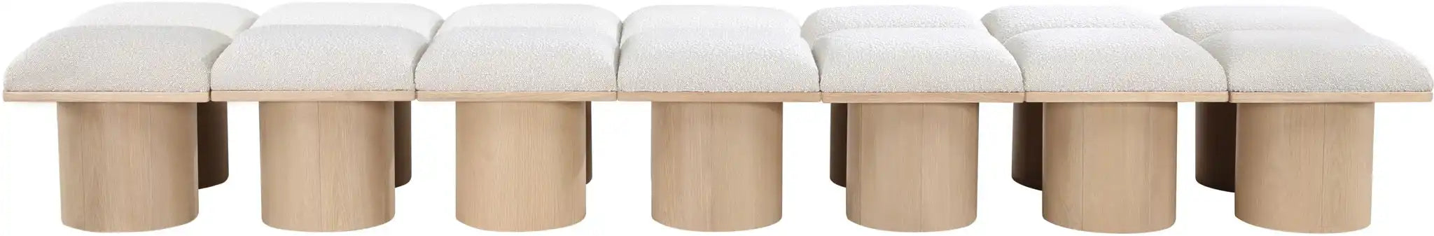 Pavilion - 14 Piece Modular Bench With Natural Base