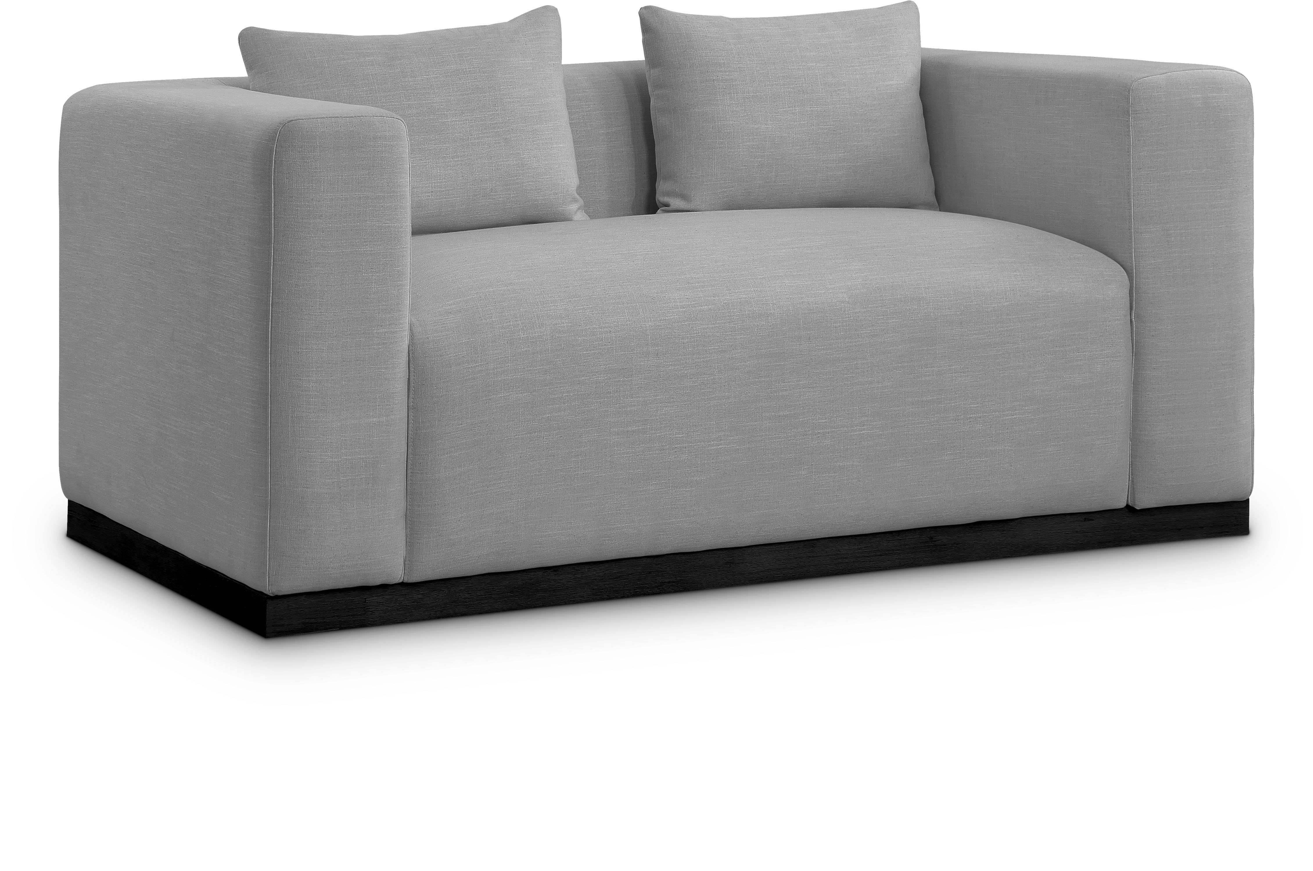 Alfie - Linen Textured Fabic Loveseat - Best Buy Furniture