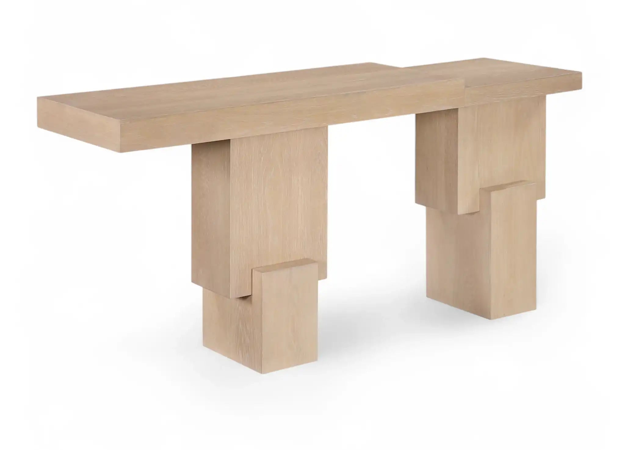 Anzio - Oak Veneer And Solid Wood Console Table - Best Buy Furniture