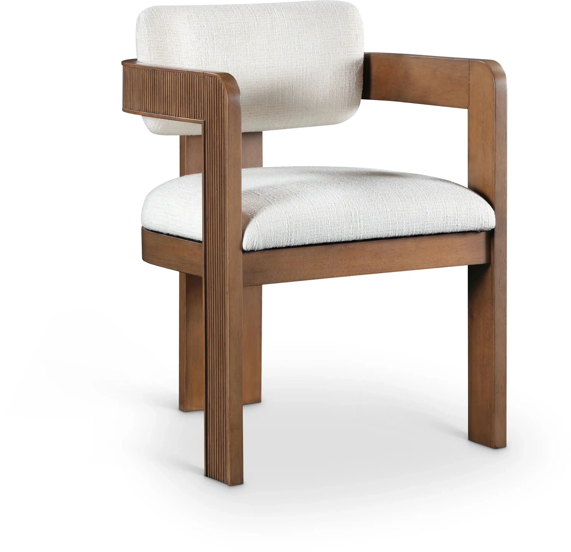 Sacha - Linen Dining Chair With Brown Base (Set of 2) - Best Buy Furniture
