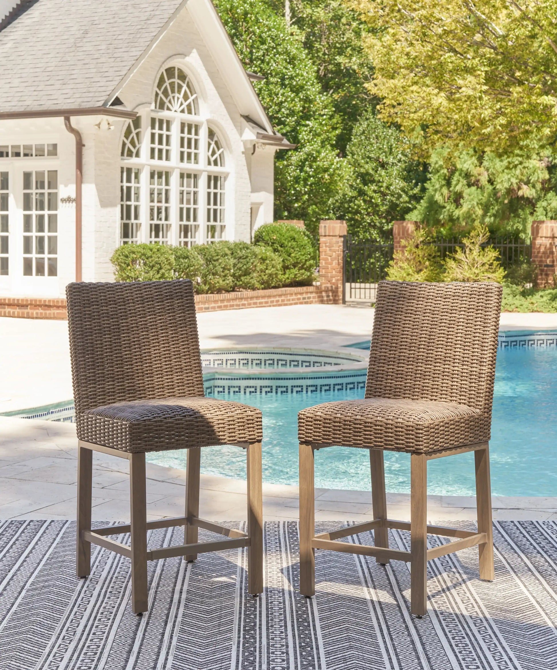 Walton Bridge - Barstool (Set of 2) - Driftwood - Best Buy Furniture