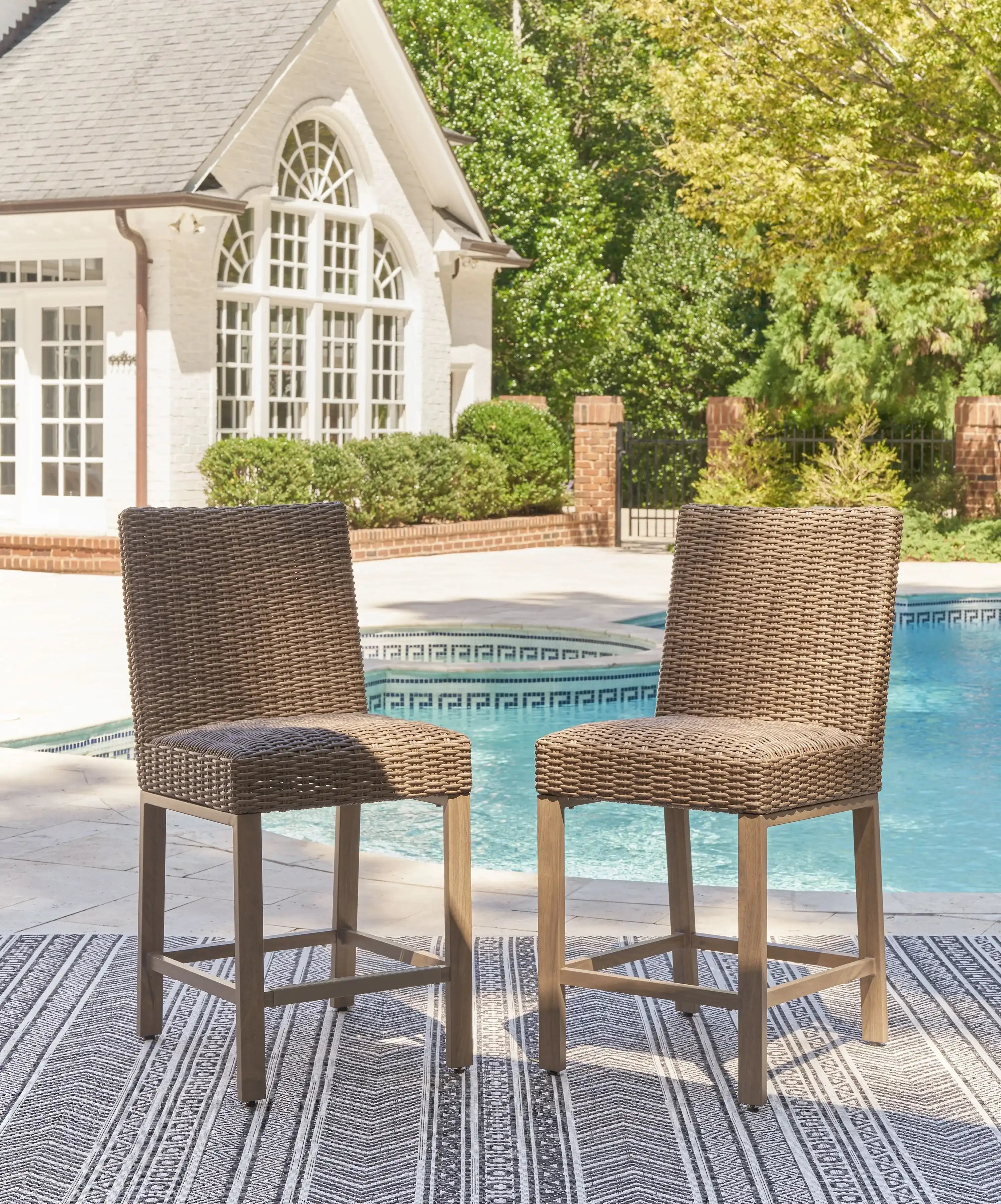 Walton Bridge - Barstool (Set of 2) - Driftwood - Best Buy Furniture