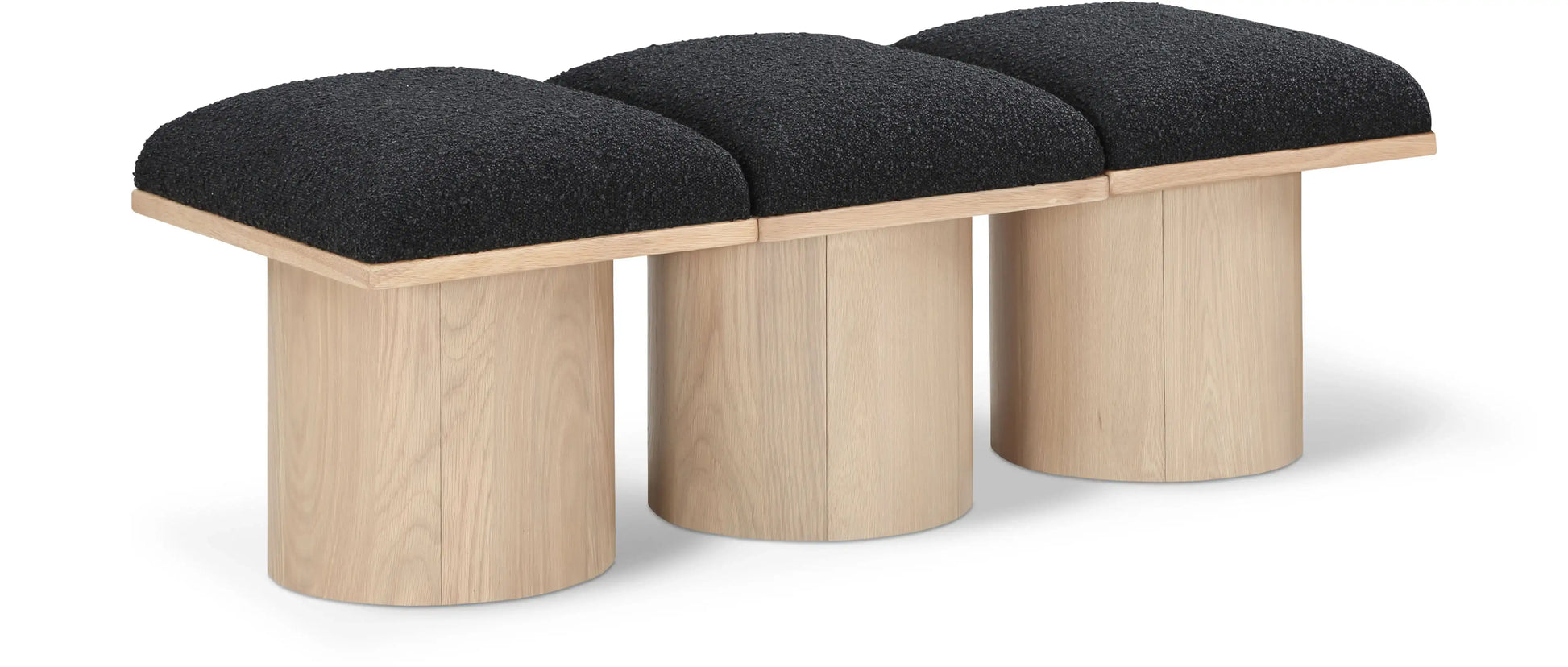 Pavilion - 3 Piece Modular Bench With Natural Base - Best Buy Furniture