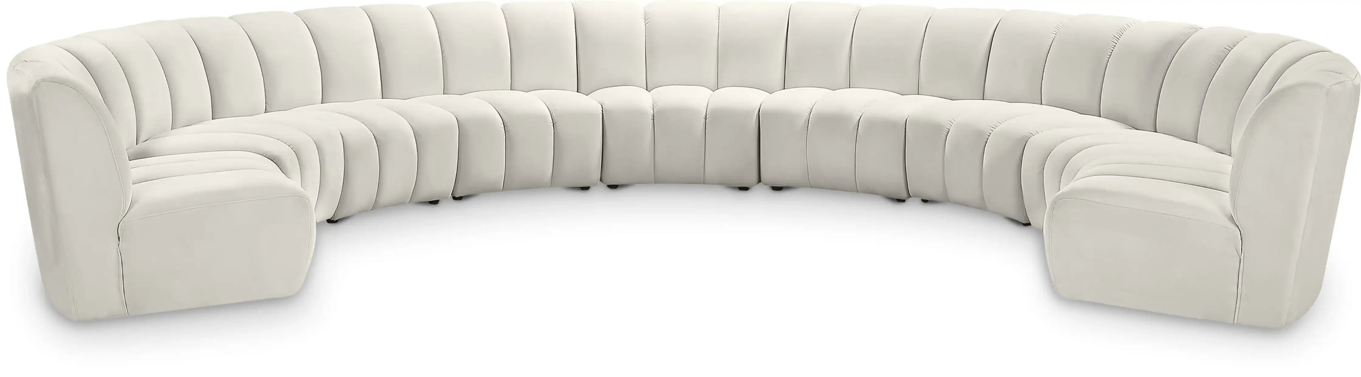 Infinity - 9 Piece Velvet Modular Sectional - Best Buy Furniture