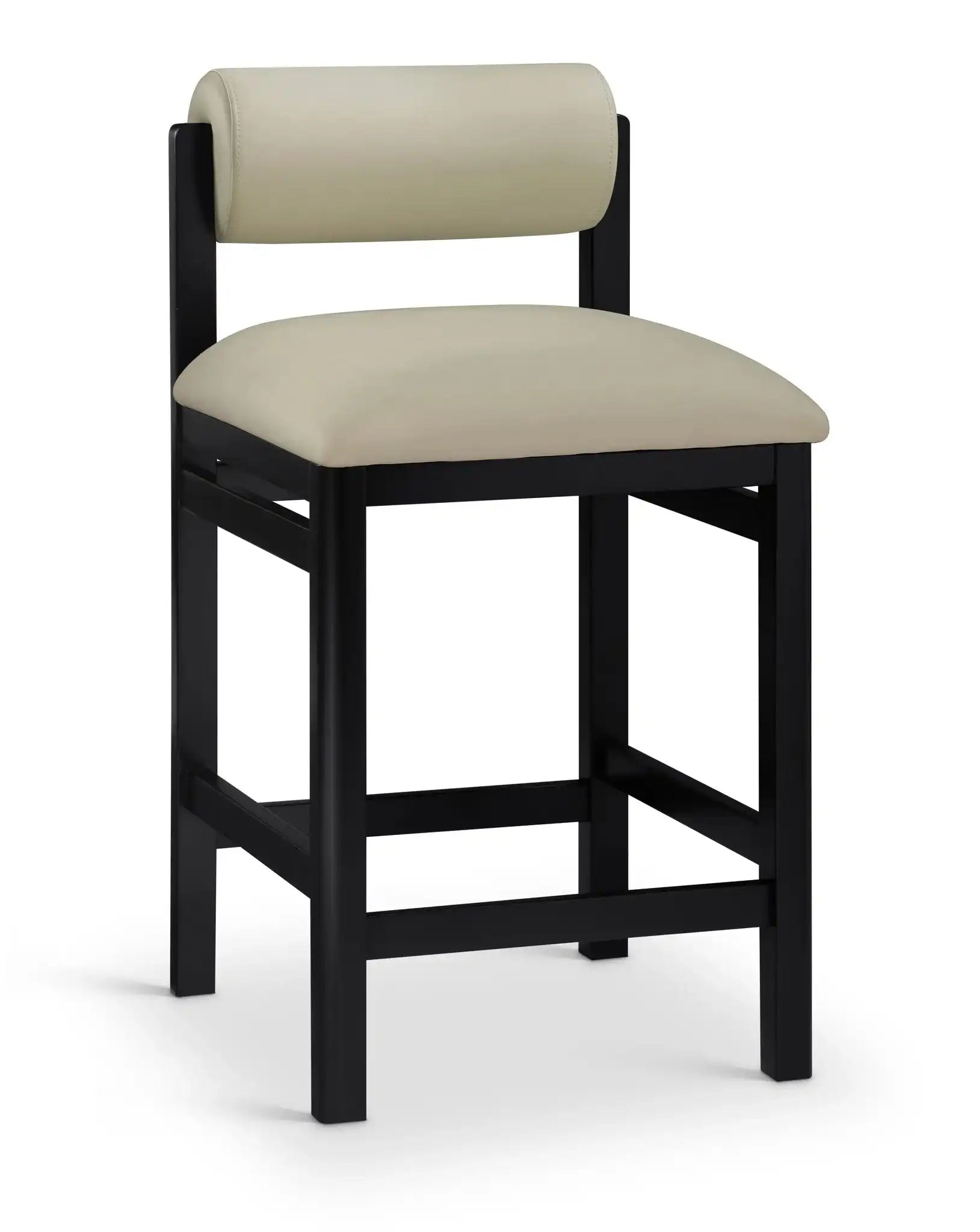 Roundhill - Faux Leather Counter Stool - Black Frame - Best Buy Furniture