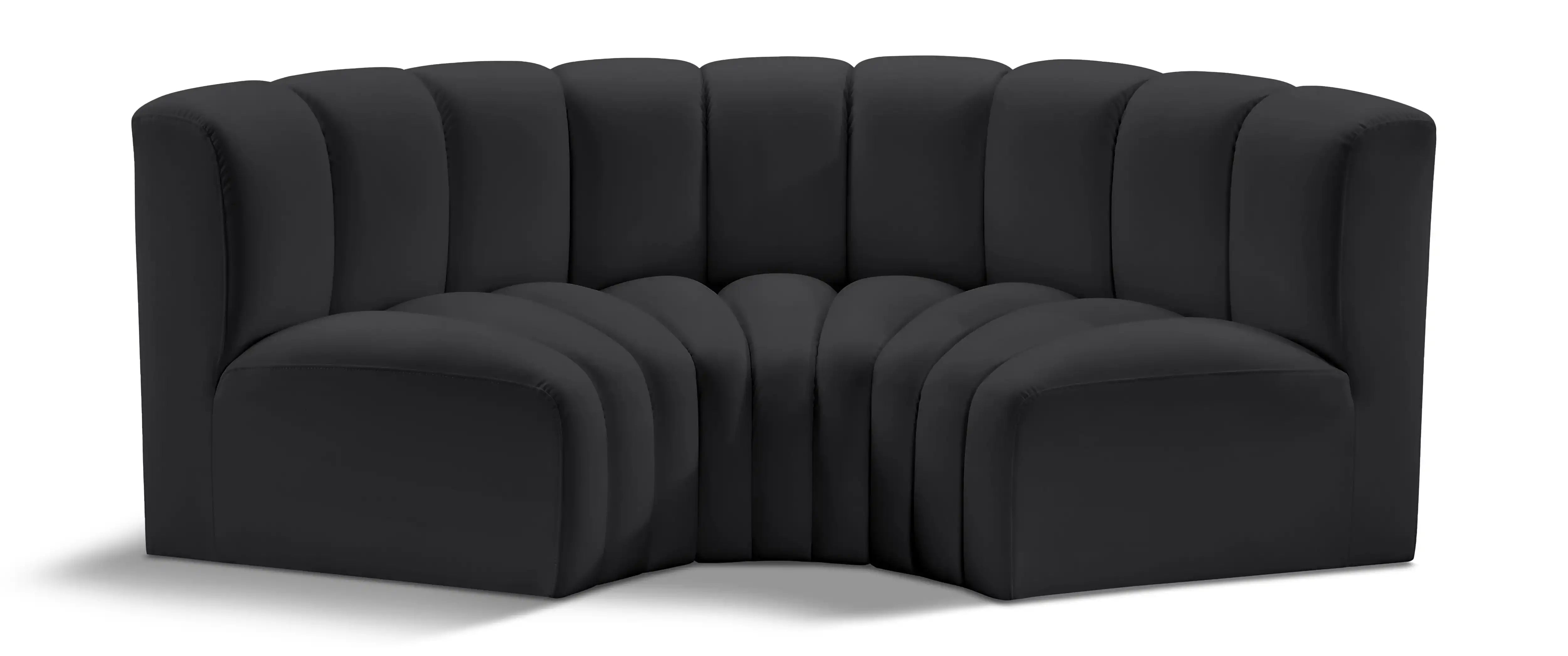 Arc - Faux Leather 3 Piece Modular U-Shaped Sofa - Best Buy Furniture