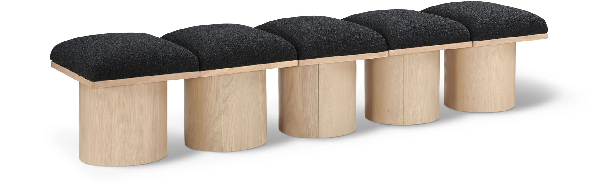 Pavilion - 5 Piece Modular Bench With Natural Base - Best Buy Furniture