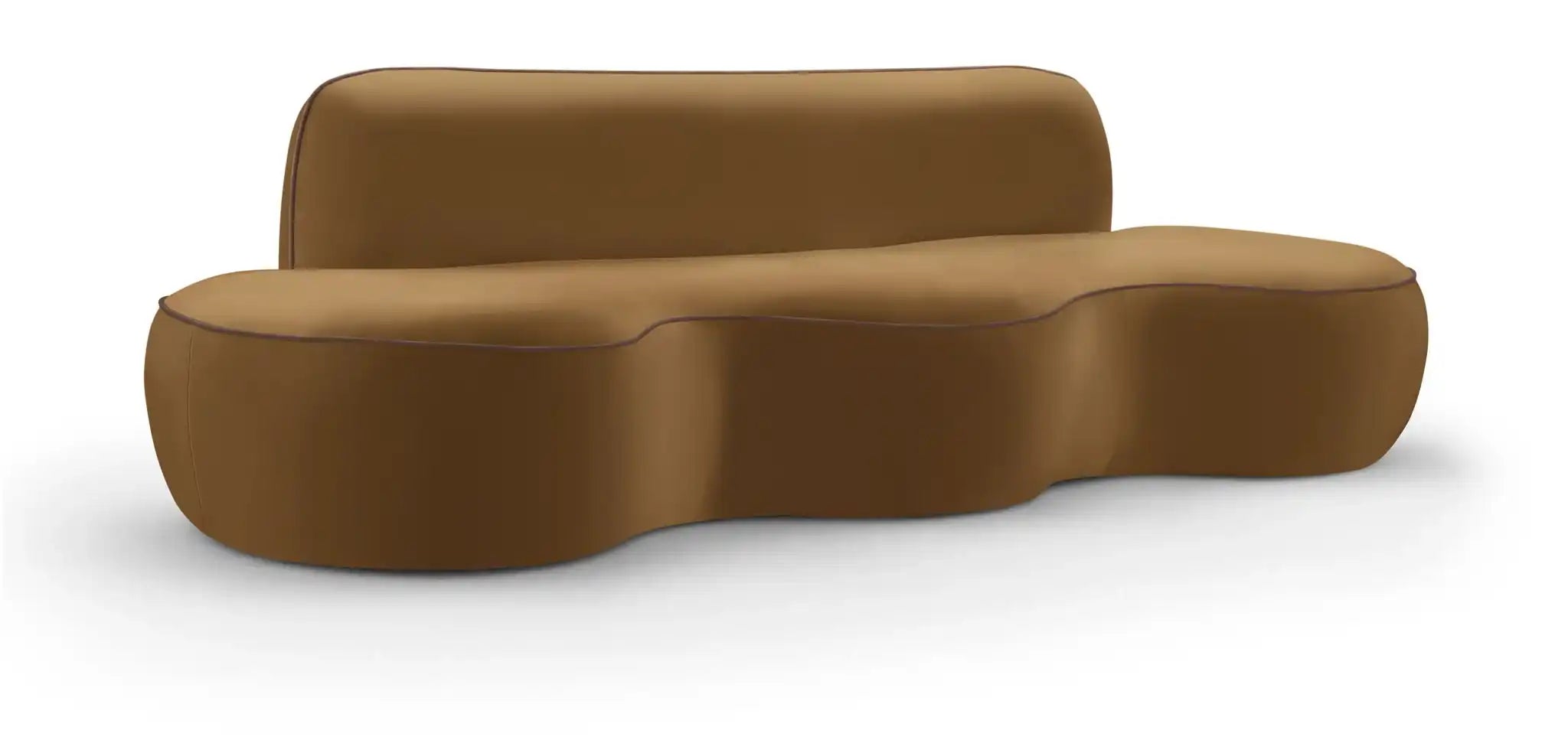 Swerve - Velvet 101" Upholstered Sofa - Best Buy Furniture