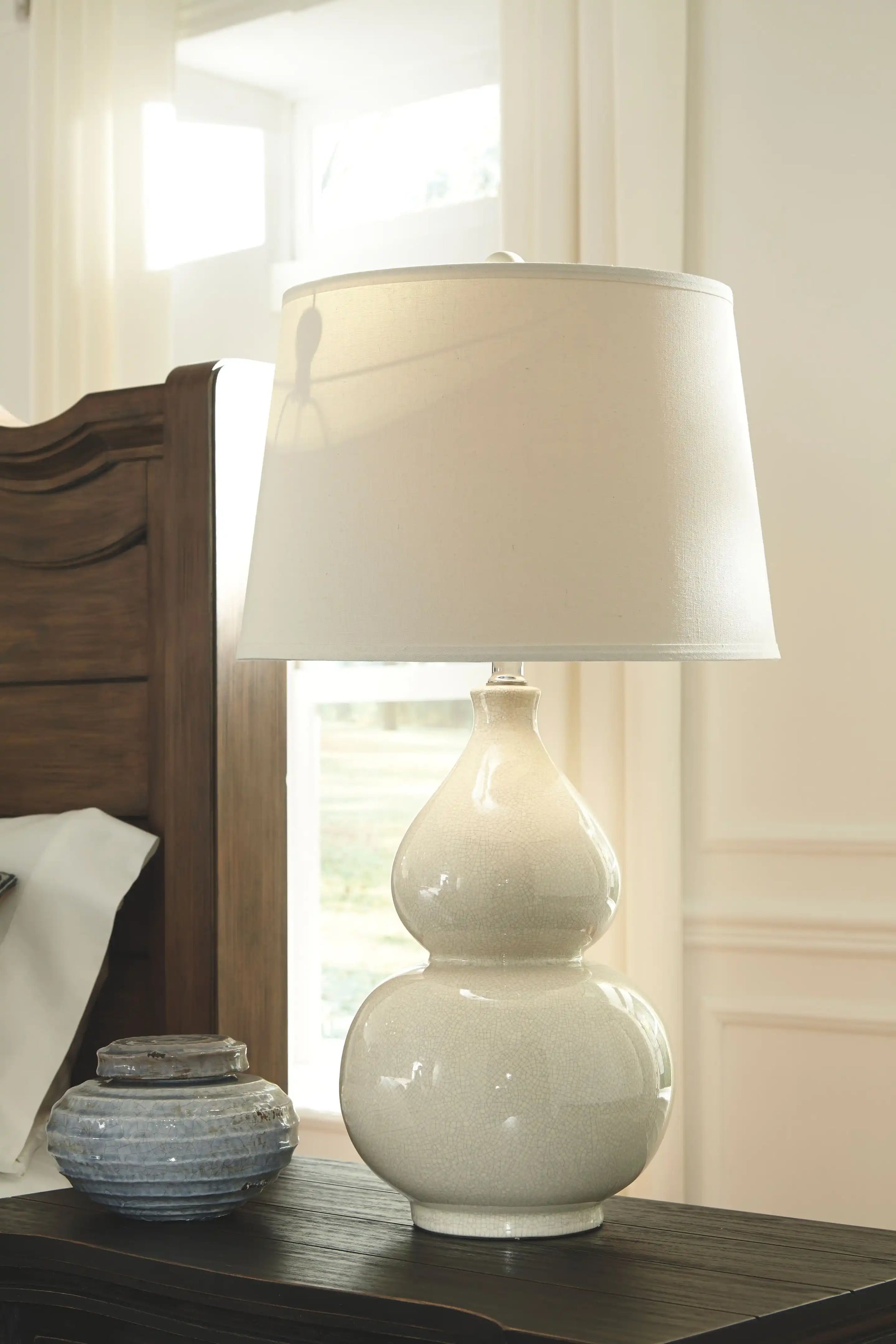 Saffi - Ceramic Table Lamp - Cream - Best Buy Furniture