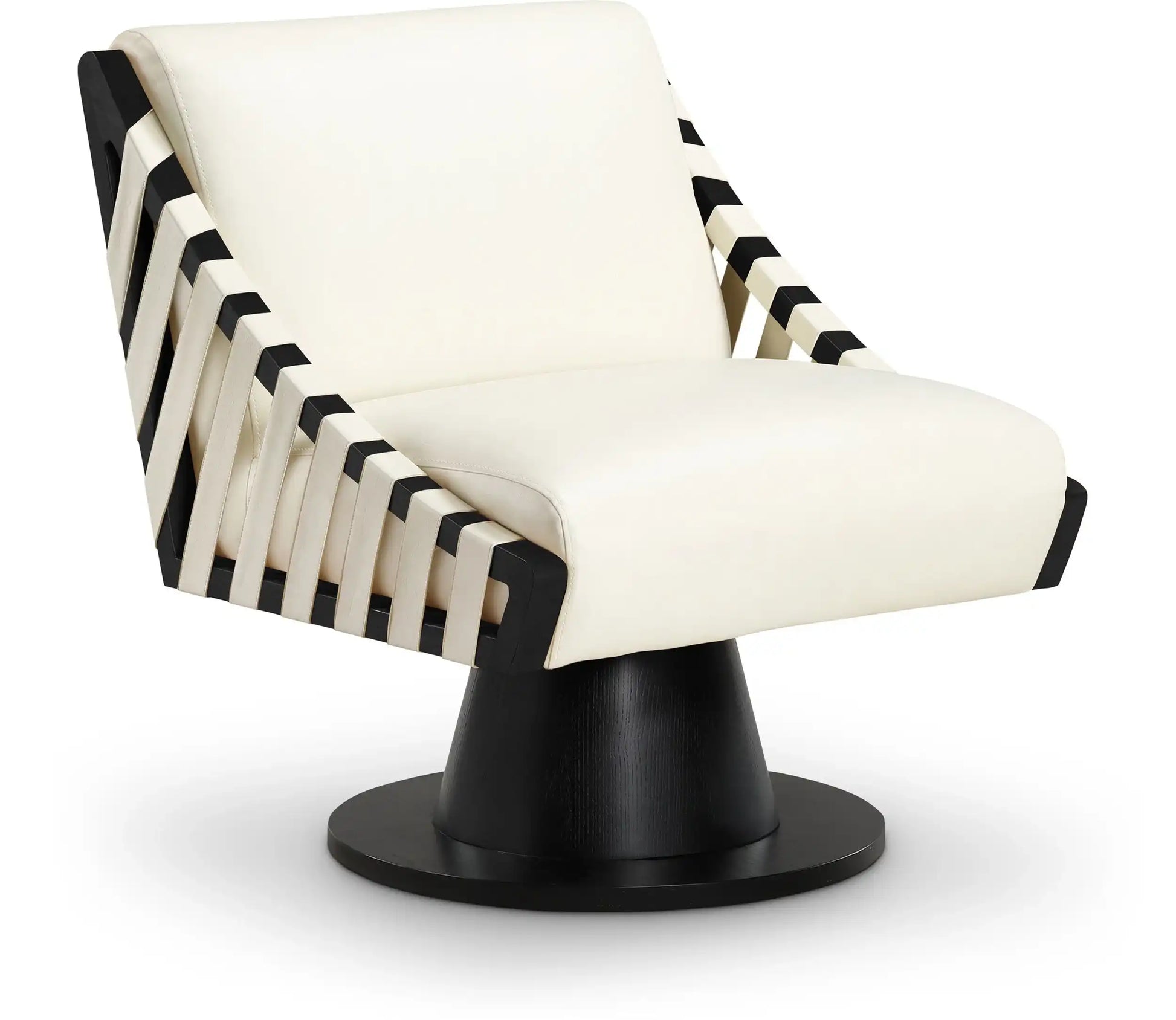 Millwin - Swivel Accent Chair With Black Base - Best Buy Furniture
