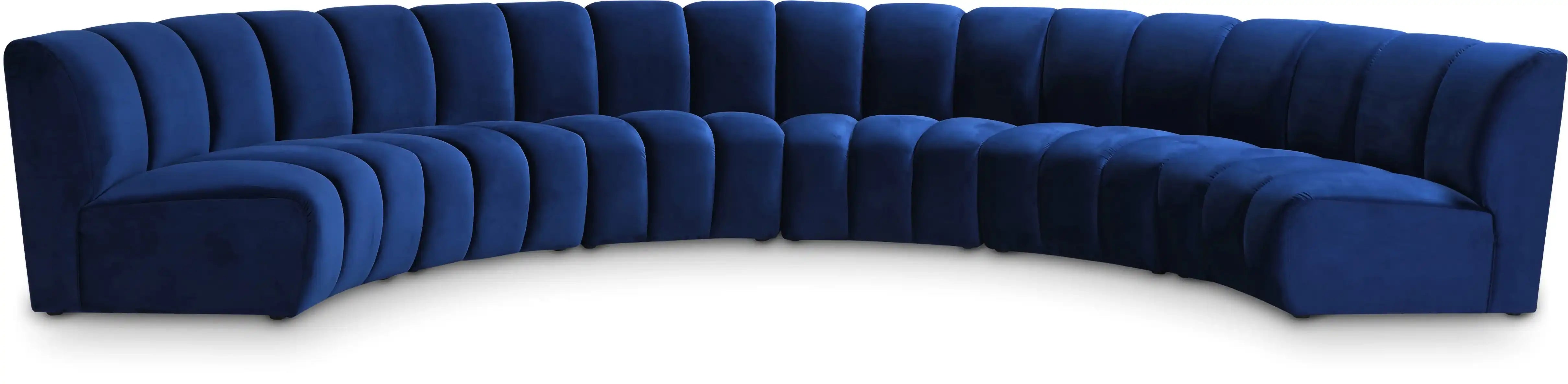 Infinity - 6 Piece Velvet Modular Sectional - Best Buy Furniture