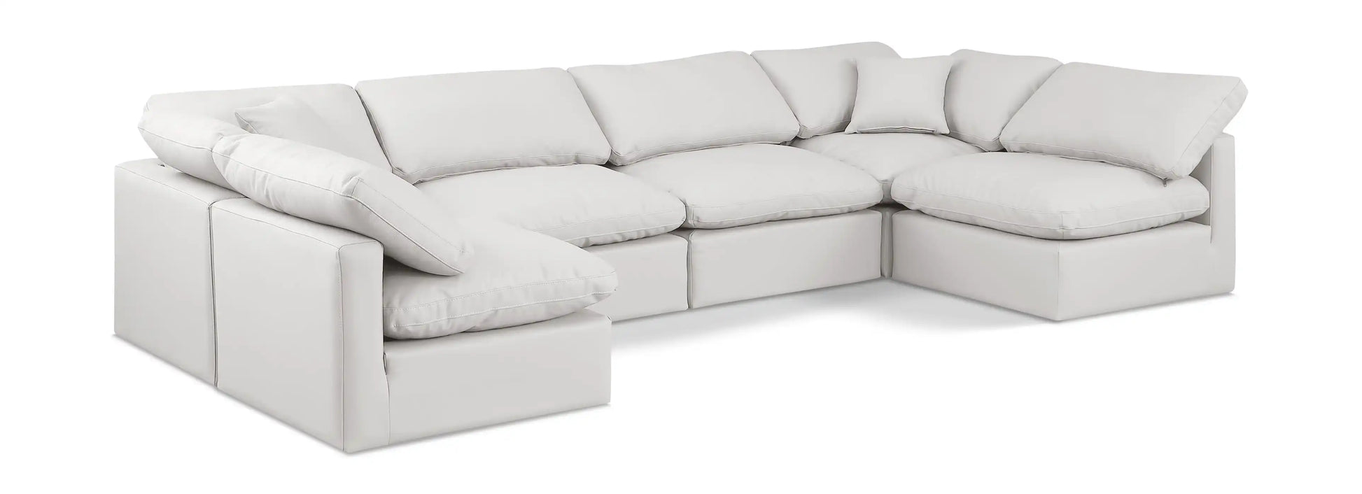 Indulge - Faux Leather 6 Piece Modular U-Shaped Sectional - Best Buy Furniture