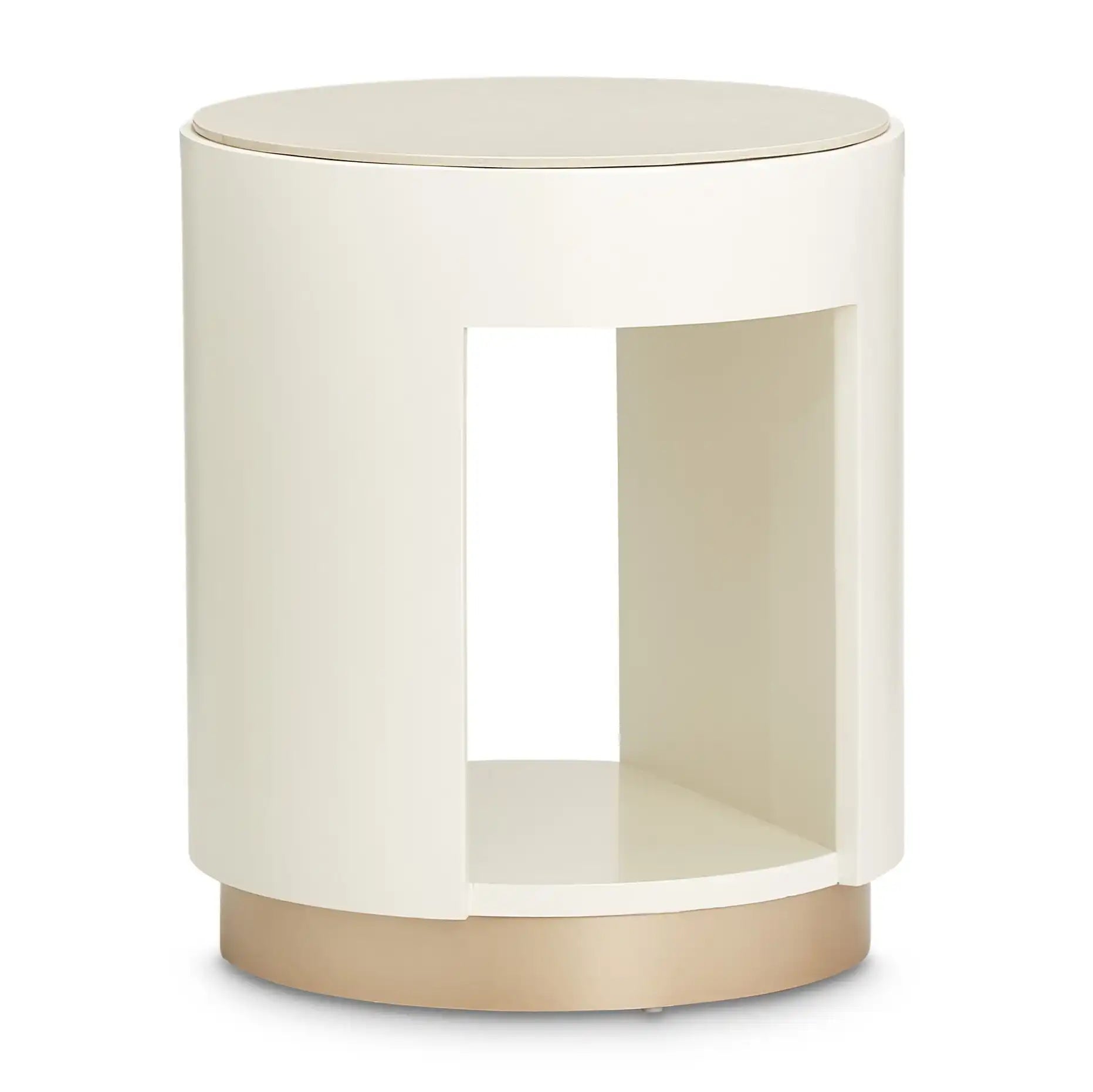 La Rachelle - Round End Table - Champagne - Best Buy Furniture