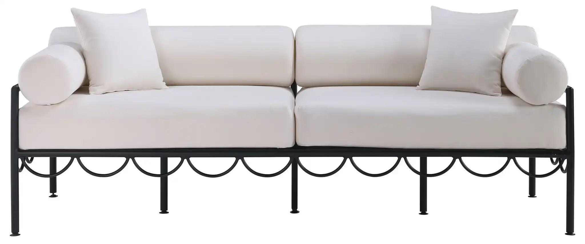 Portofino - Resilient Water Repellent Fabric 85.75" Upholstered Outdoor Patio Sofa