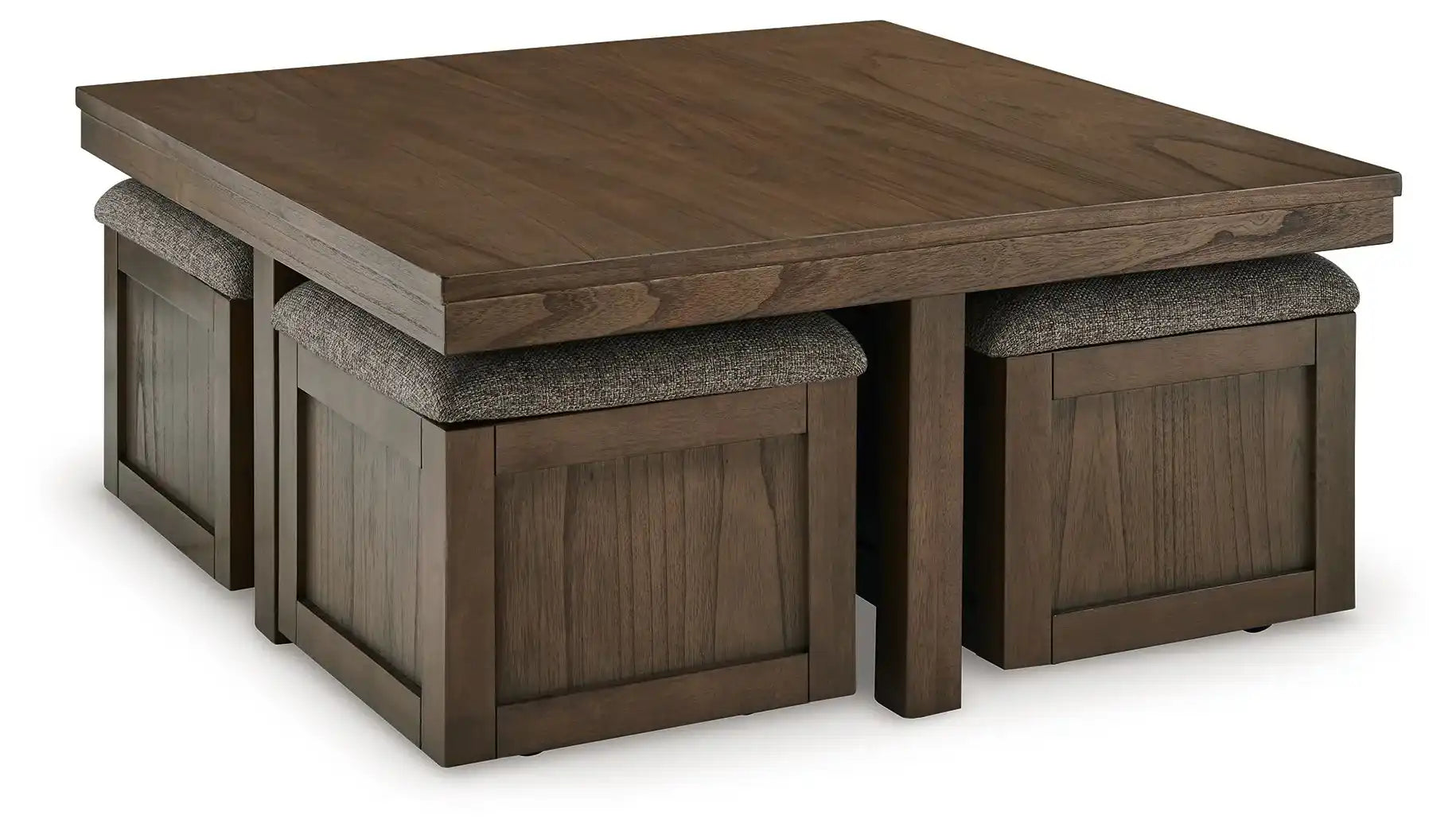 Boardernest - Cocktail Table With 4 Stools (Set of 5) - Brown - Best Buy Furniture