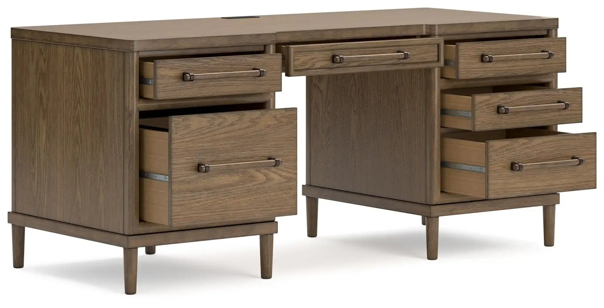 Roanhowe - Home Office Desk - Brown - Best Buy Furniture