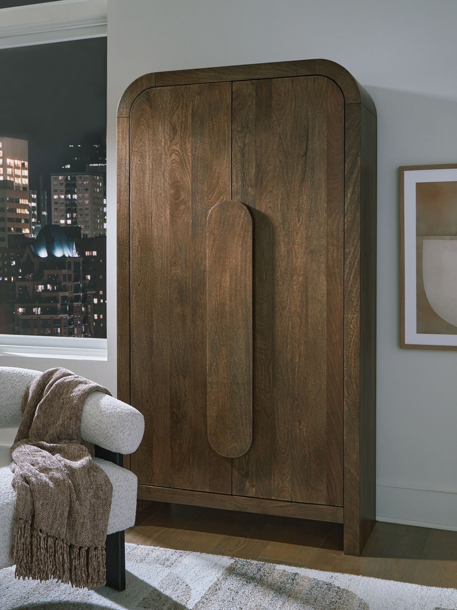 Thoren - Accent Cabinet - Medium Brown - Best Buy Furniture