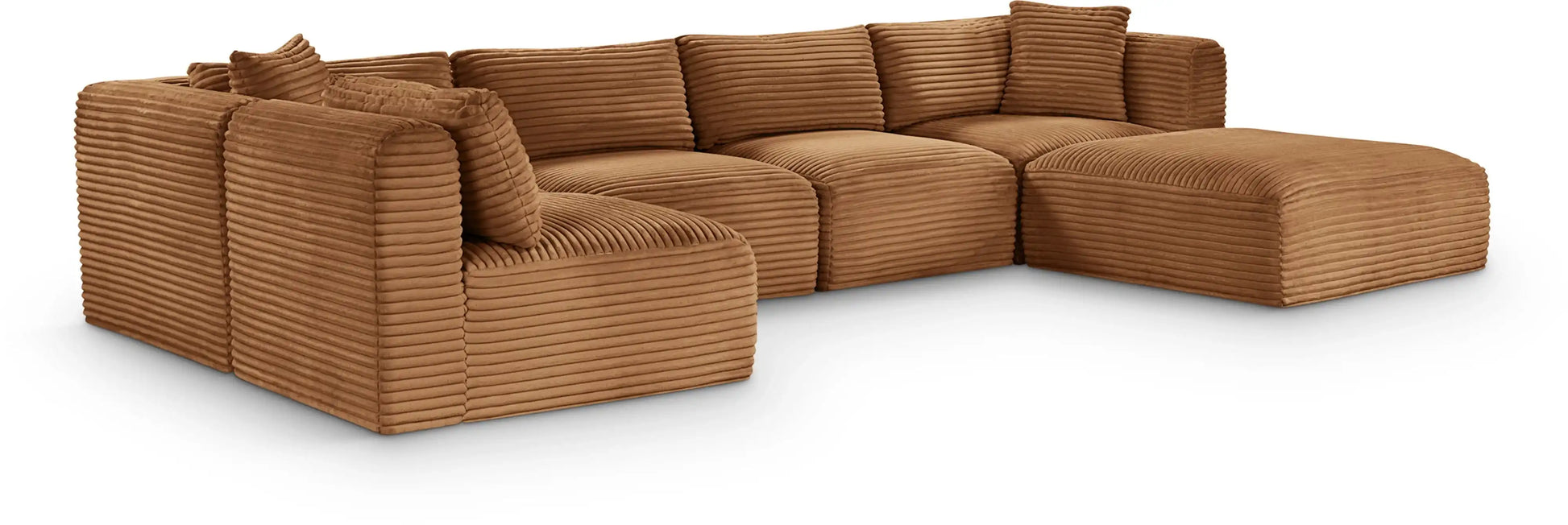 Shaggy - Fabric 6 Piece Modular U-Shaped Sectional - Best Buy Furniture