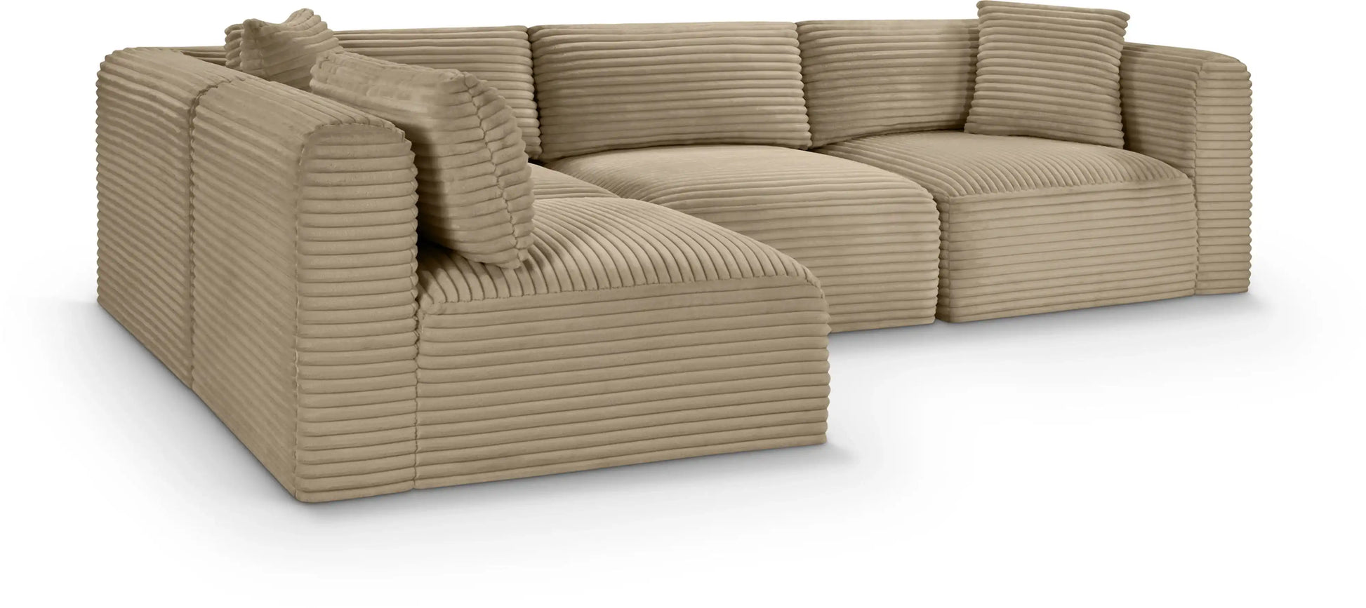 Shaggy - Fabric 4 Piece Modular Sectional - Best Buy Furniture