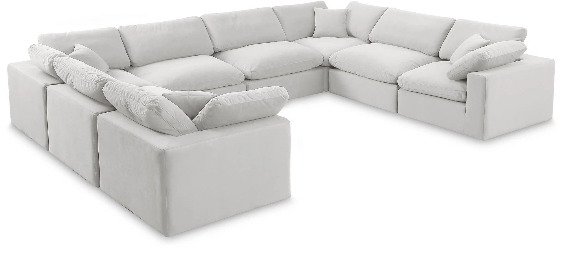 Comfy - 8 Piece Velvet Modular Sectional - Best Buy Furniture