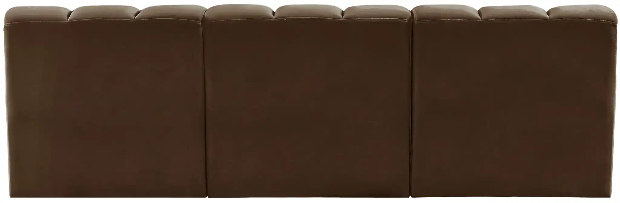 Arc - Velvet 4 Piece Modular Straight Sofa - Brown