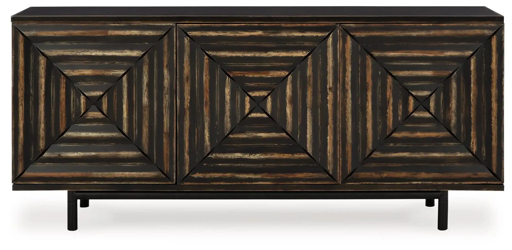 Fair Ridge - Accent Cabinet - Distressed Black - Best Buy Furniture