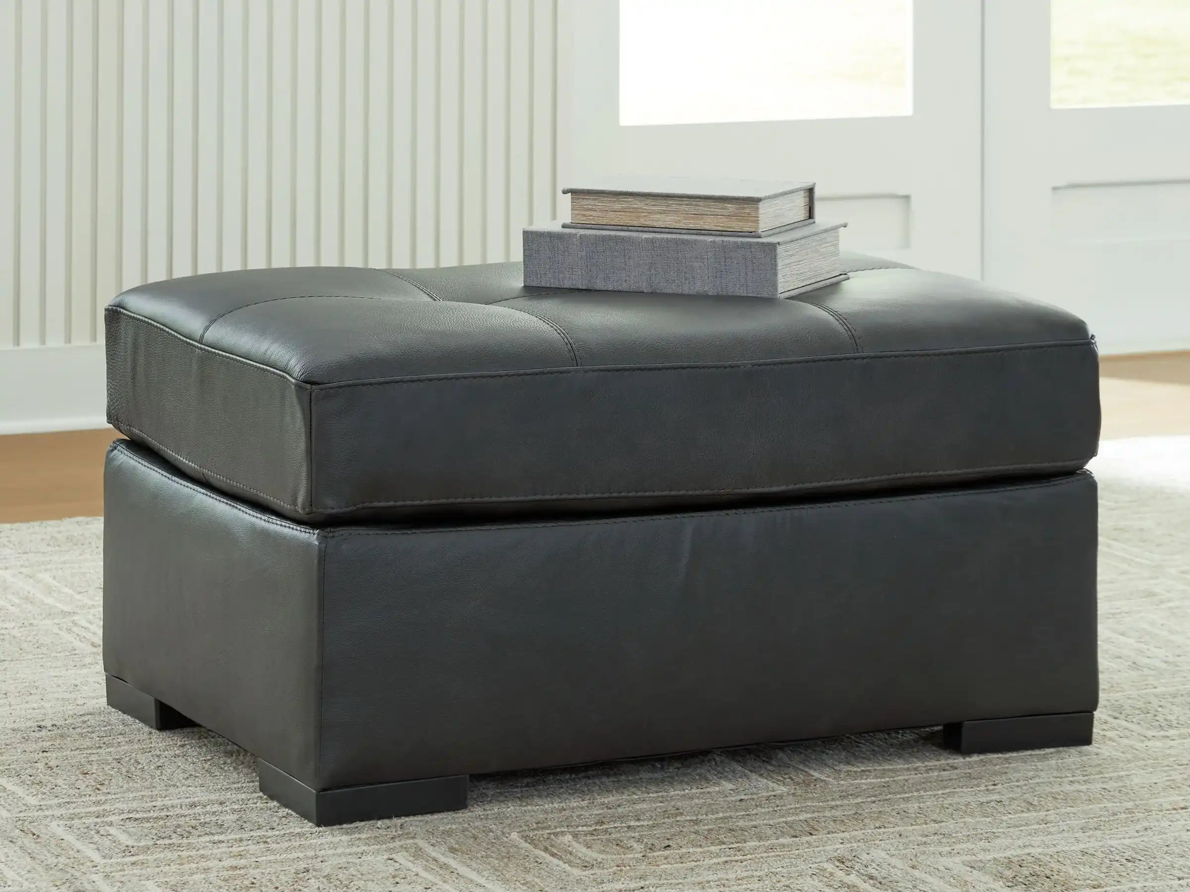 Brindley Pier - Oversized Accent Ottoman - Fog - Best Buy Furniture