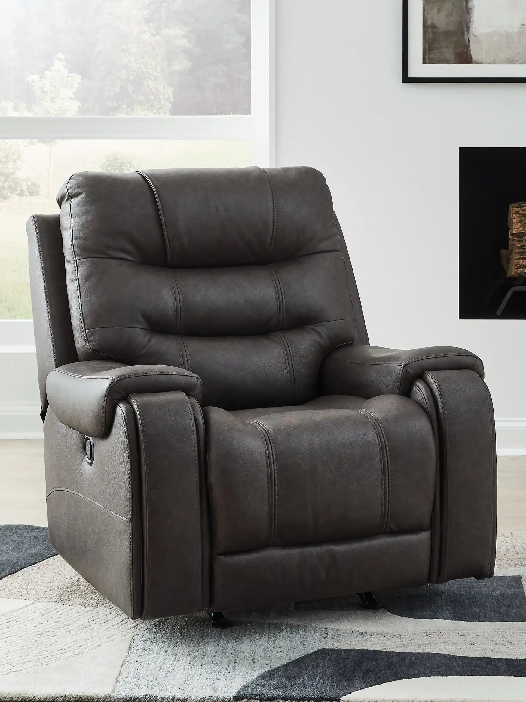 Femley - Rocker Recliner - Smoke - Best Buy Furniture