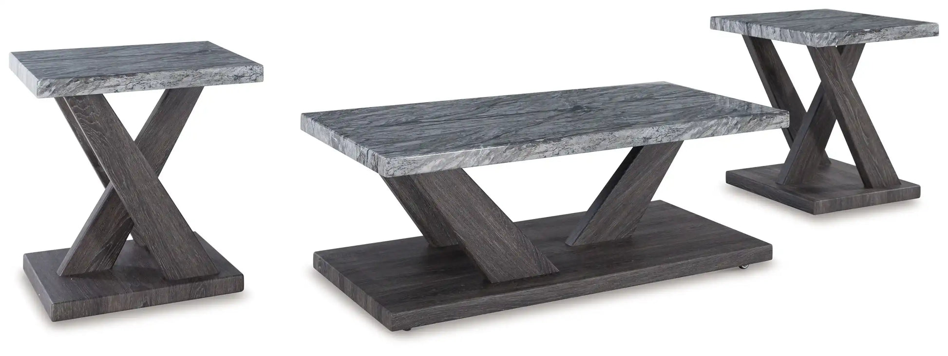 Bensonale - Occasional Table Set (Set of 3) - Brown / Gray - Best Buy Furniture