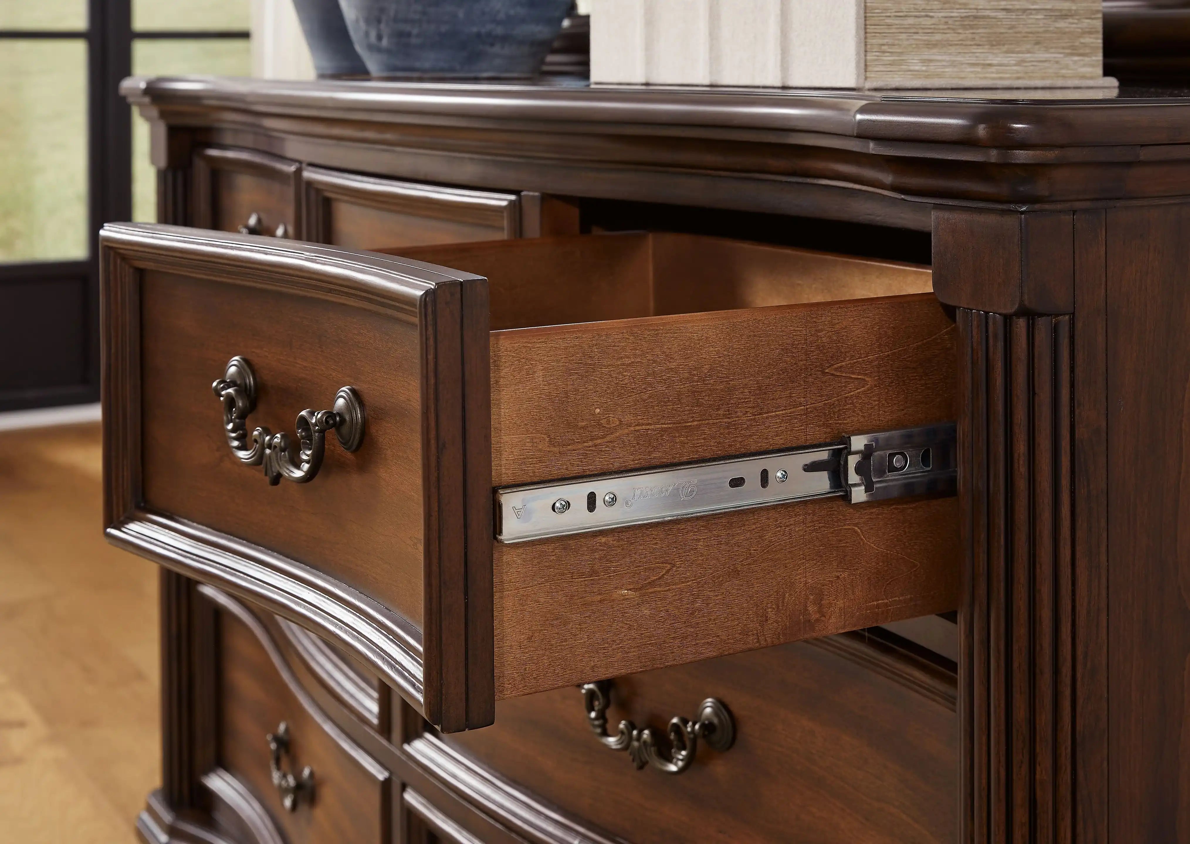 Lavinton - Dresser And Mirror - Brown - Best Buy Furniture