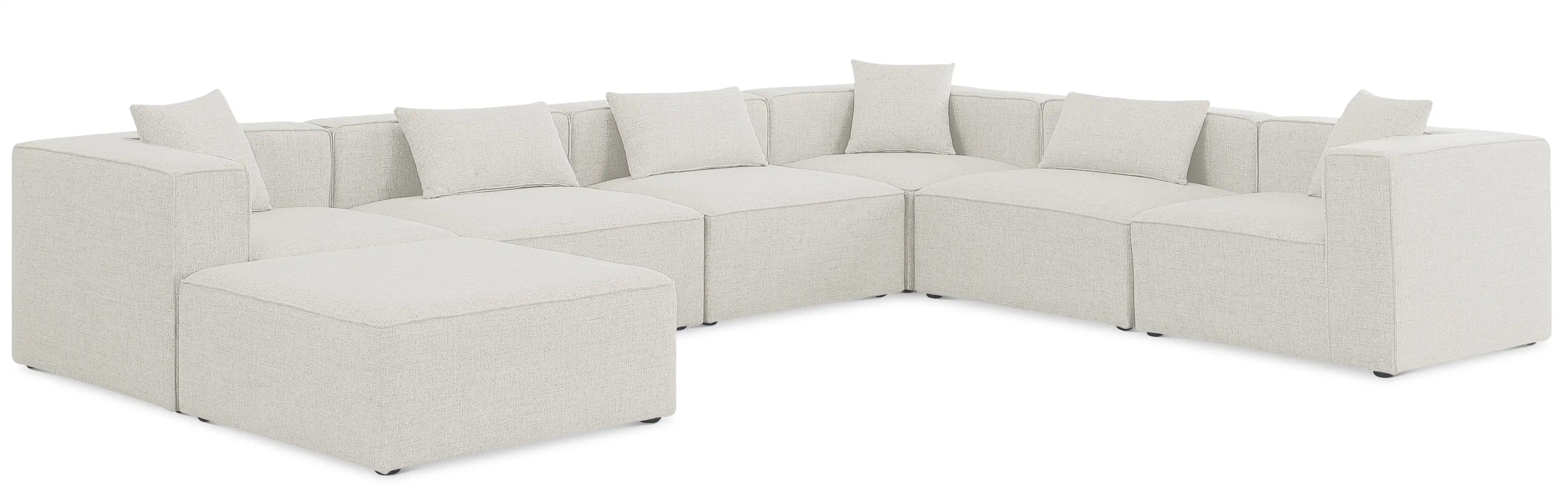 Cube - Linen 7 Piece Modular Sectional - Best Buy Furniture