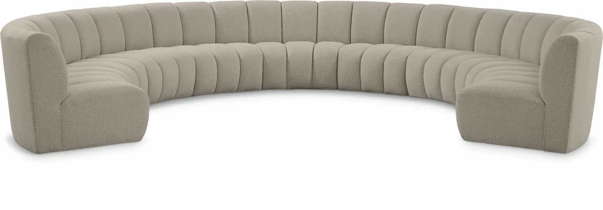 Infinity - 9 Piece Boucle Modular Sectional - Best Buy Furniture