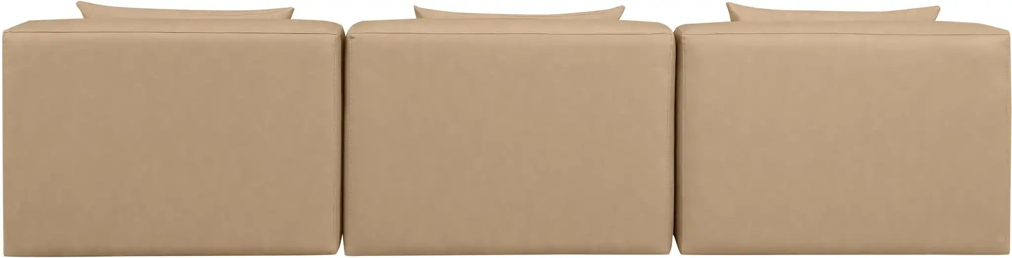 Cube - Modular 3 Piece Armless Sofa - Tan
