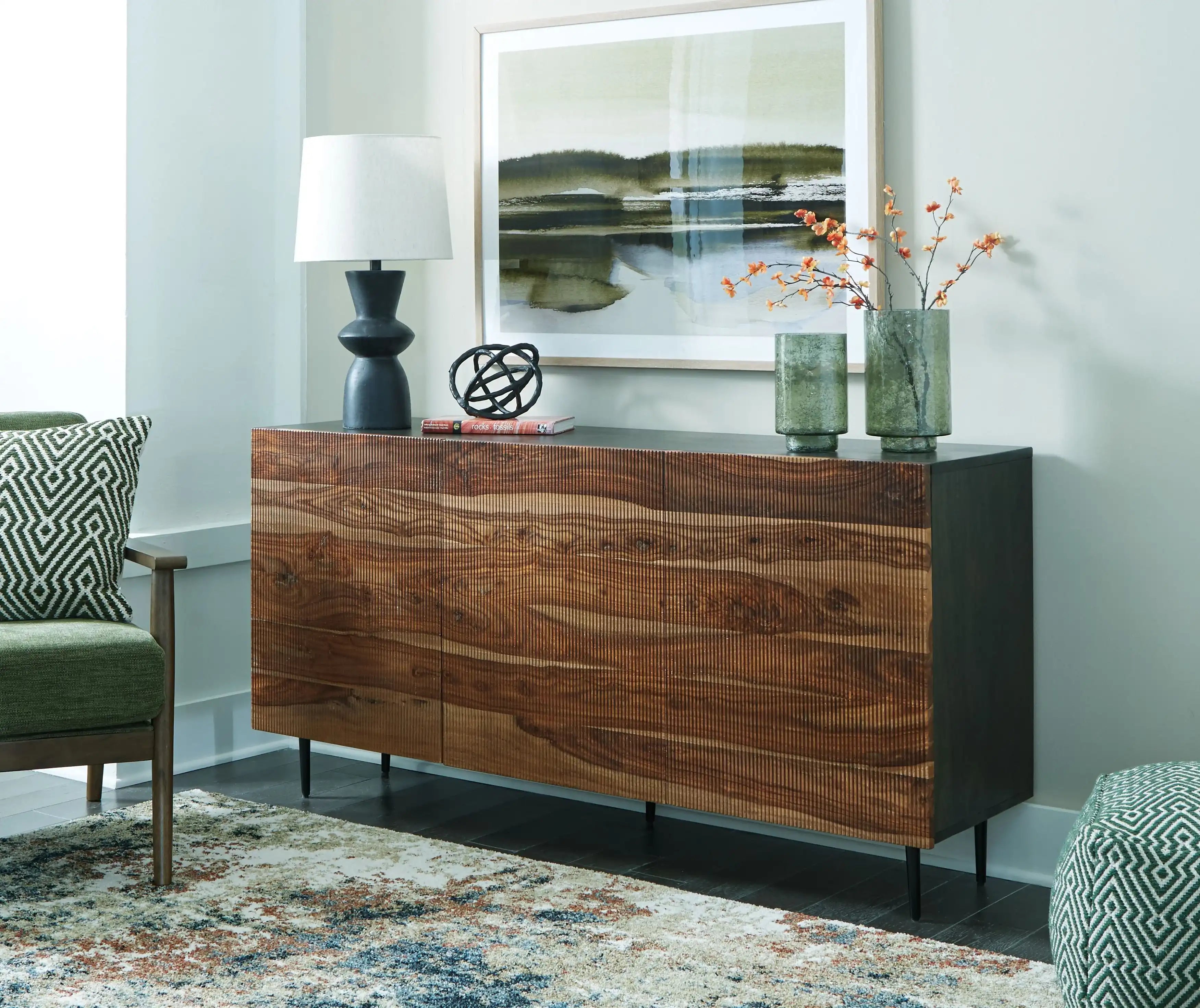 Darrey - Accent Cabinet - Natural / Brown - Best Buy Furniture